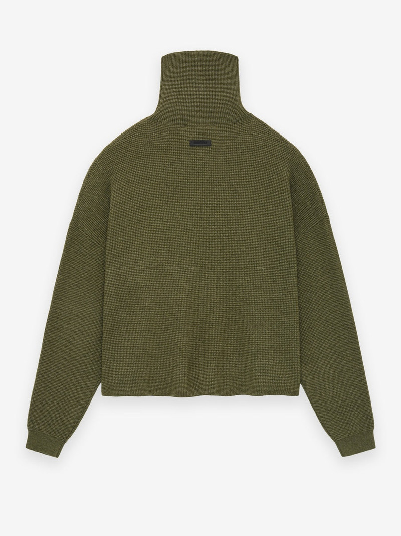 ESSENTIALS Womens Waffle Turtleneck outlook