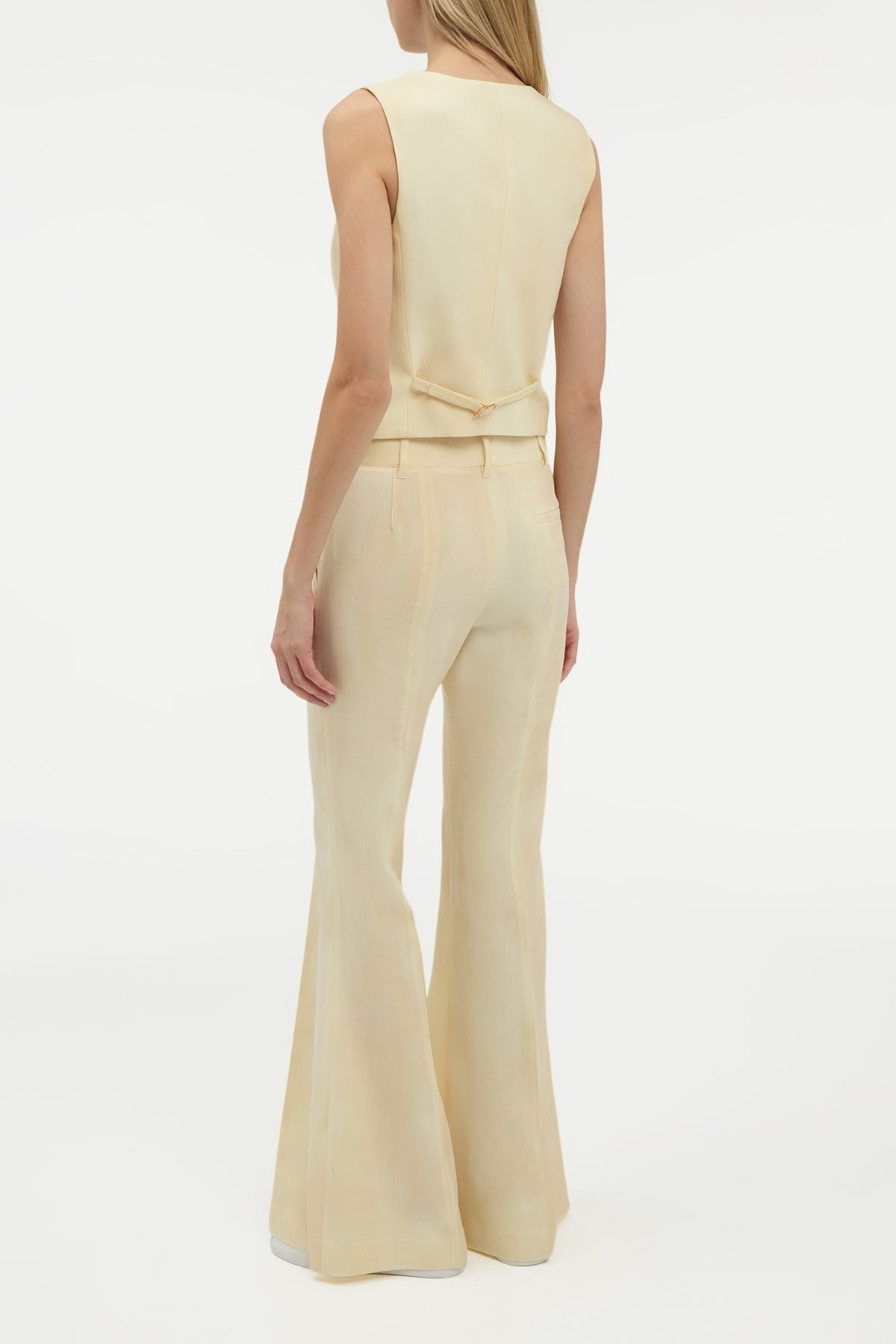 Coleridge Vest in Ivory Virgin Wool - 5