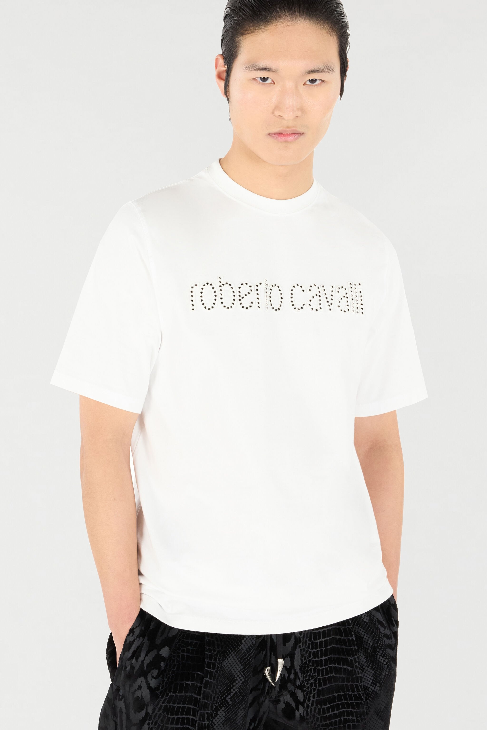 T-Shirt With Logo And Mini Studs - 6