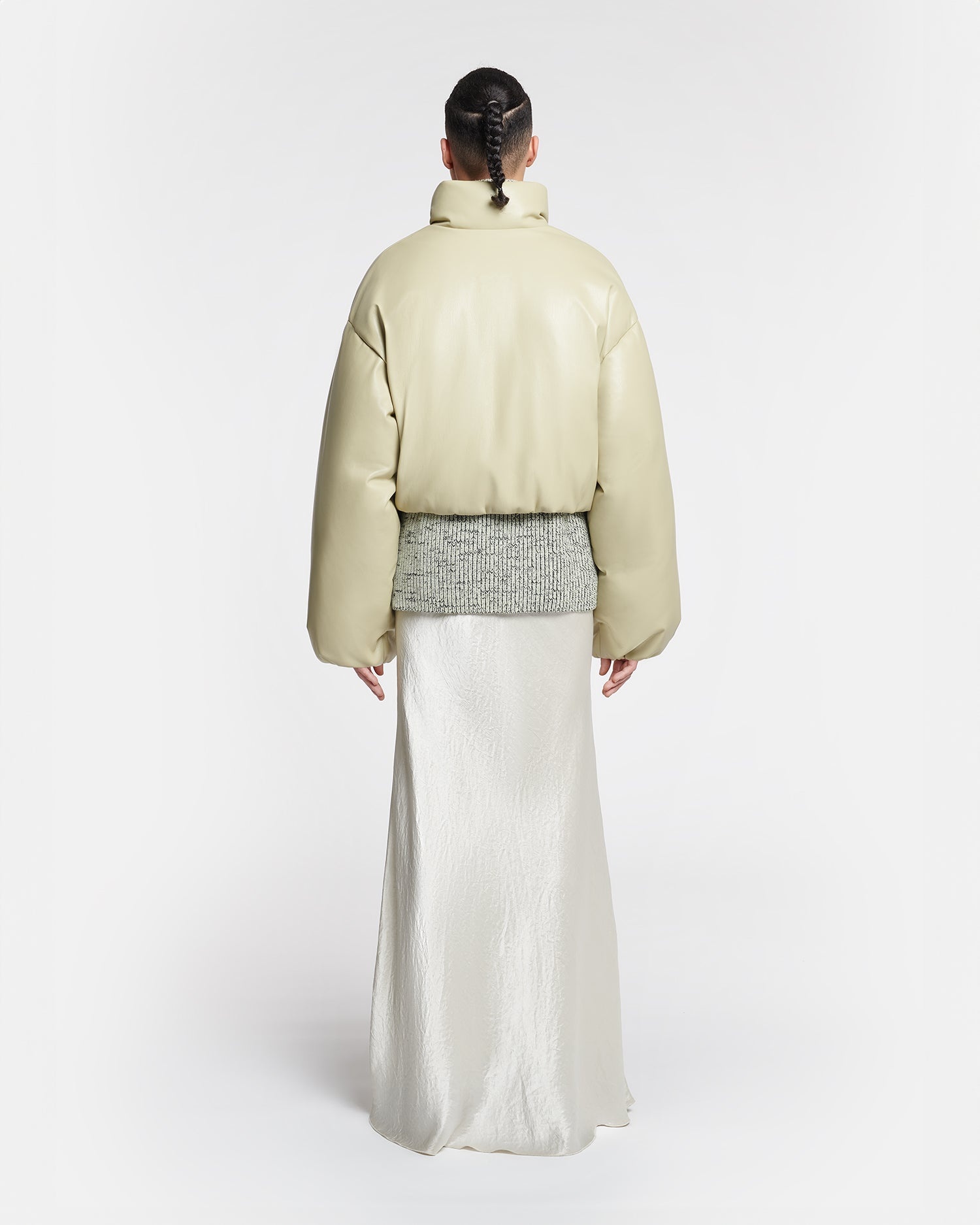 Cropped Okobor™ Alt-Leather Puffer Jacket - 5
