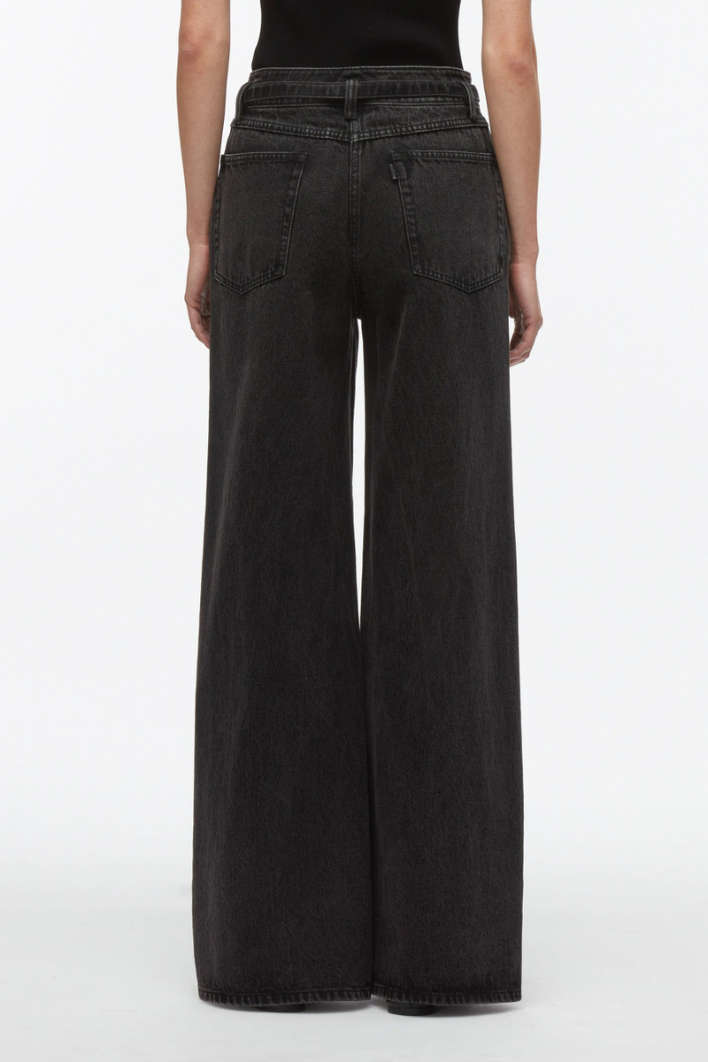Wide Leg Belted Jeans 4