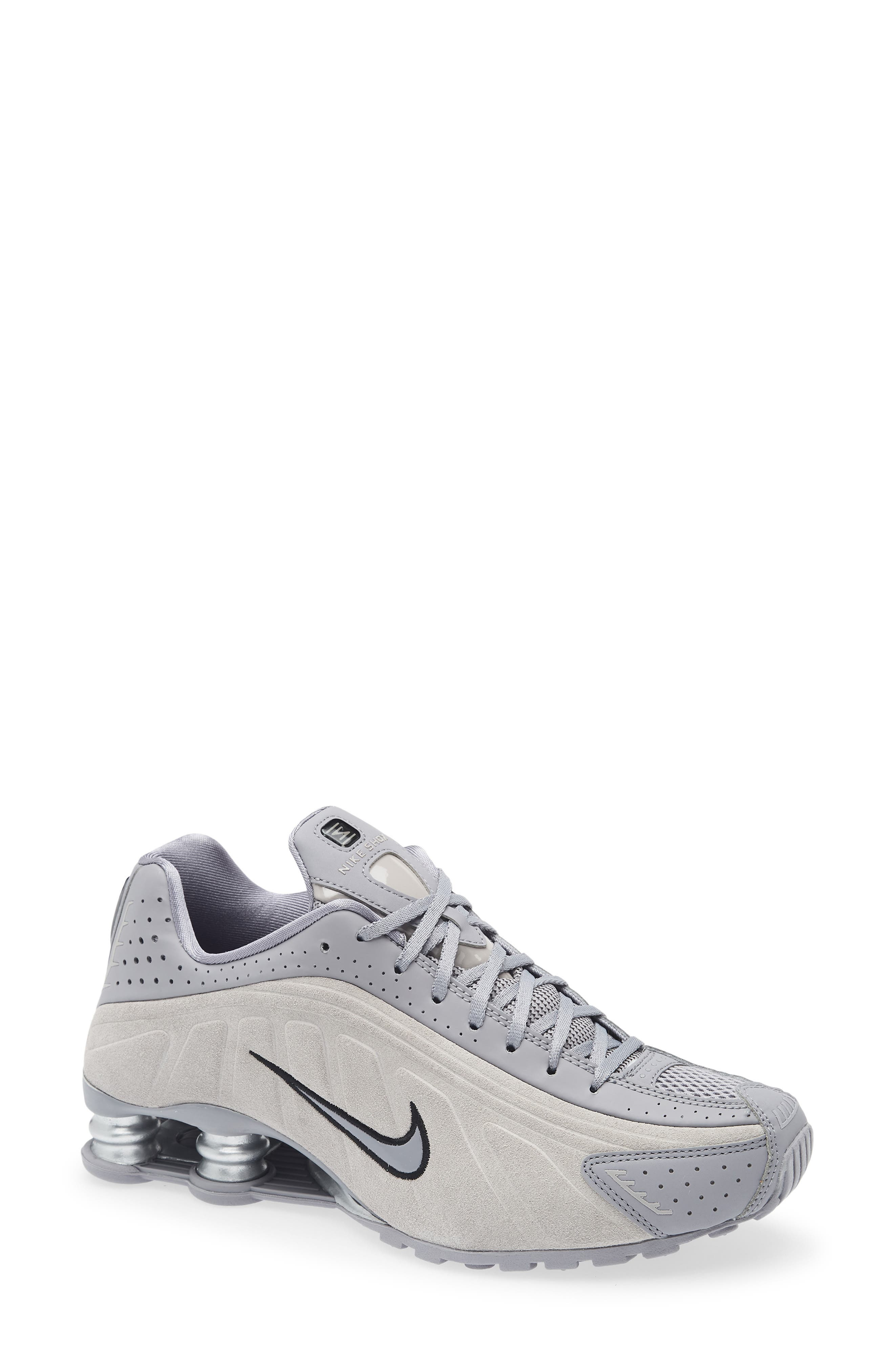 Nike Shox R4 Sneaker in Cement Grey/Black/Grey at Nordstrom - 1