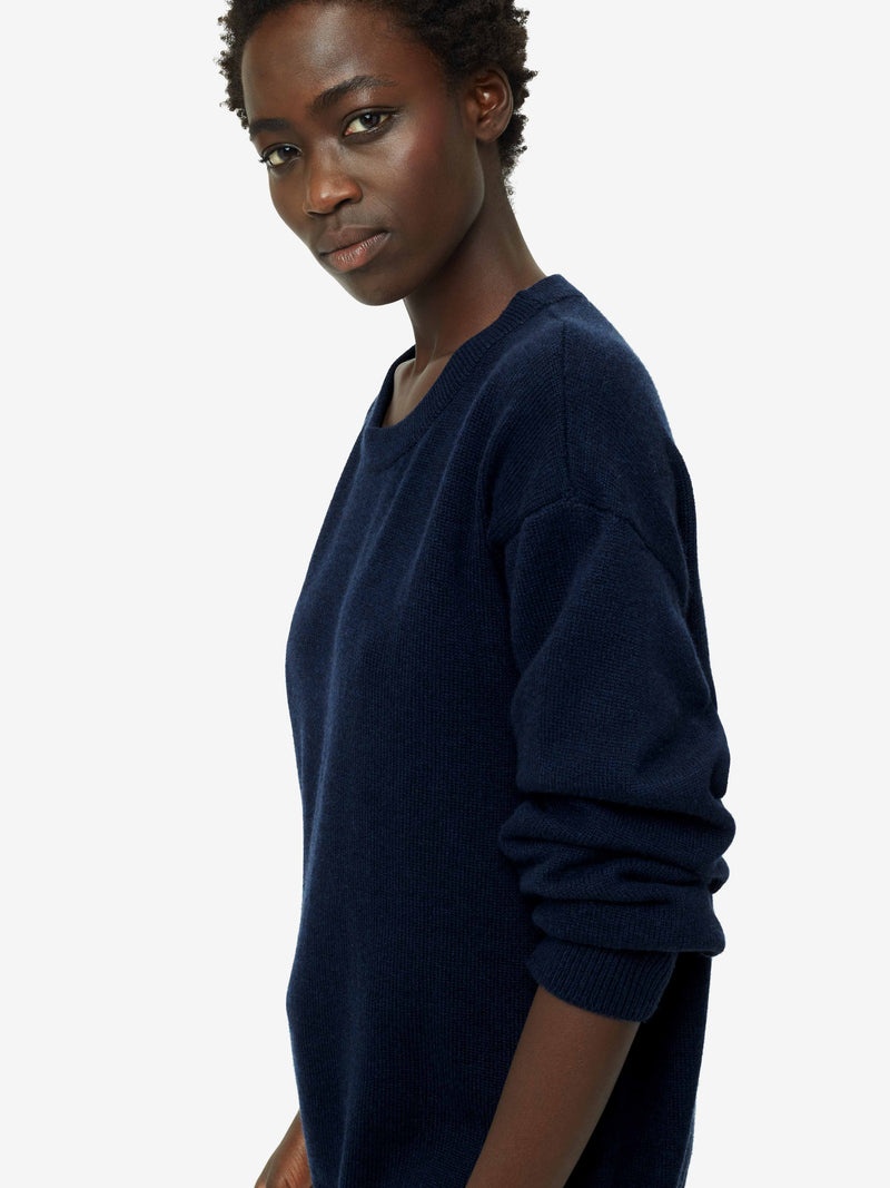 Women's Relaxed Sweater Daphne Cashmere Navy - 6