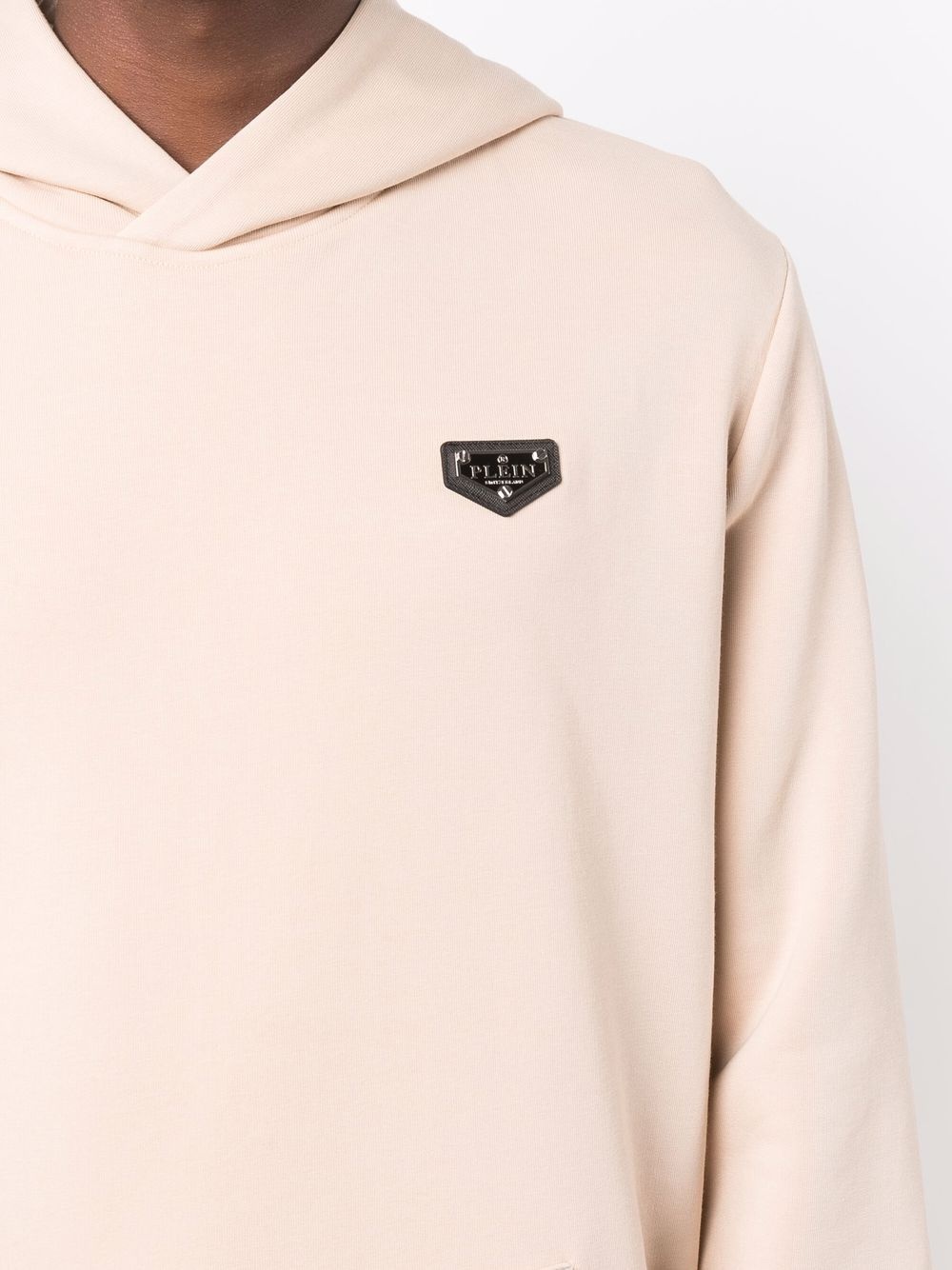 logo-plaque cotton hoodie - 5