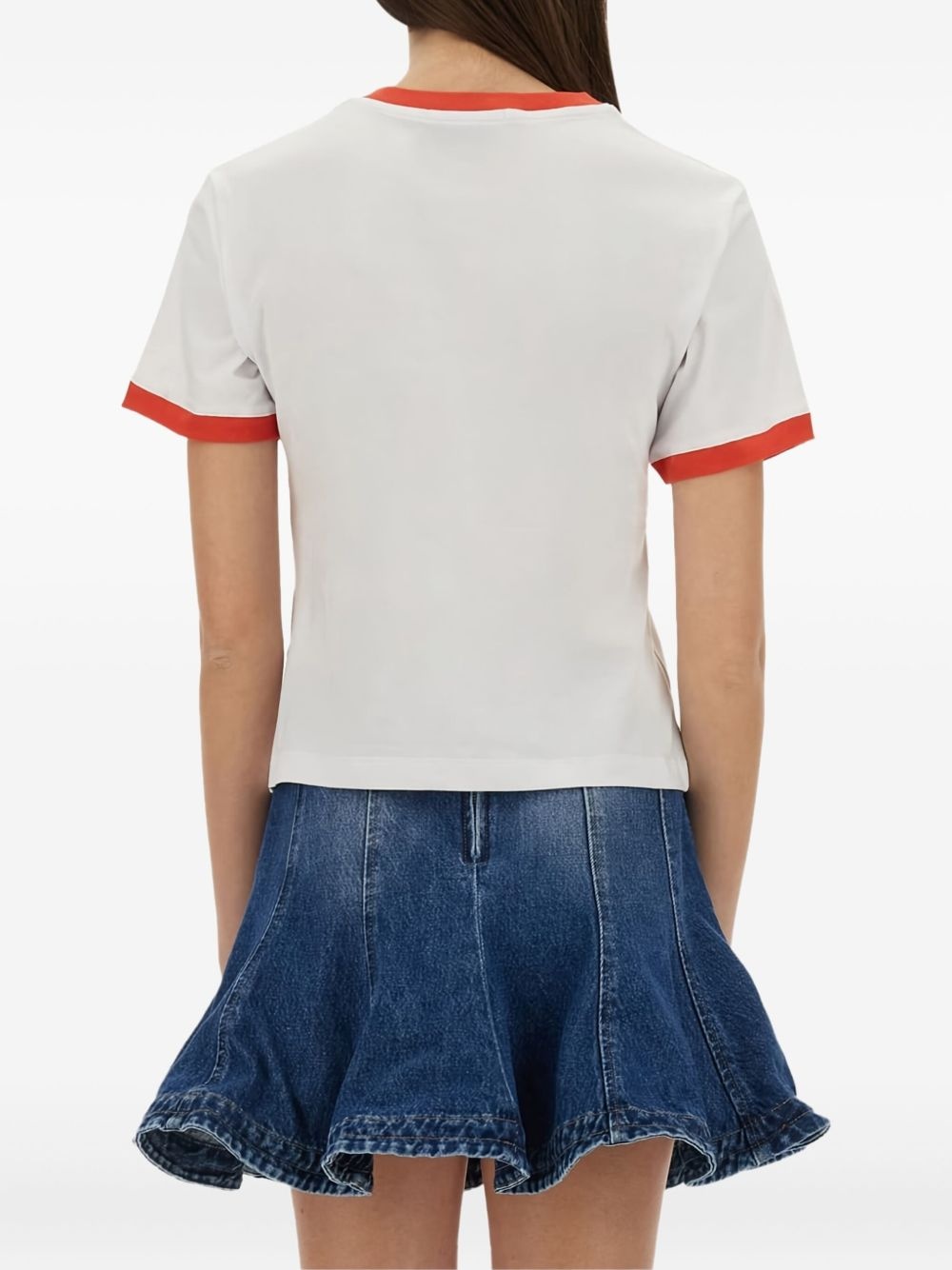 contrast-trim logo-print T-shirt - 3