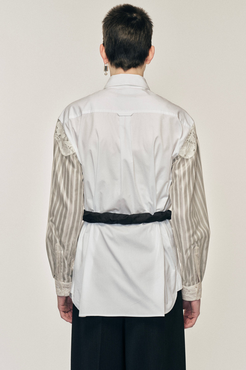 Simone Rocha Trapped Lace Patchwork Easy Shirt outlook