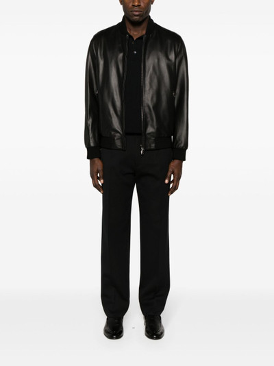 Brioni perforated leather jacket outlook