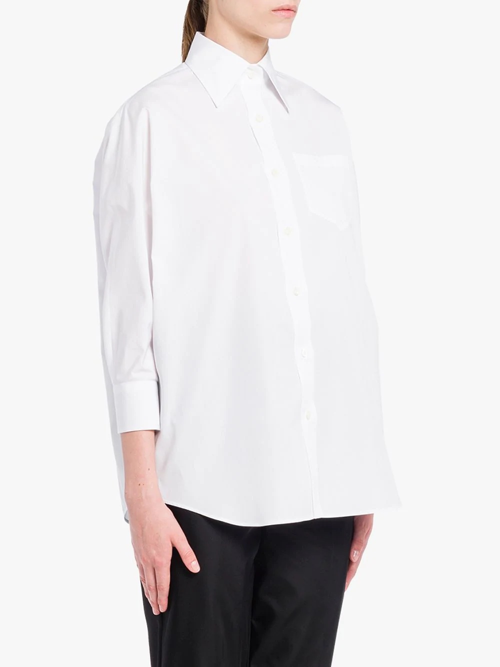 three quarter-sleeved cotton shirt - 3