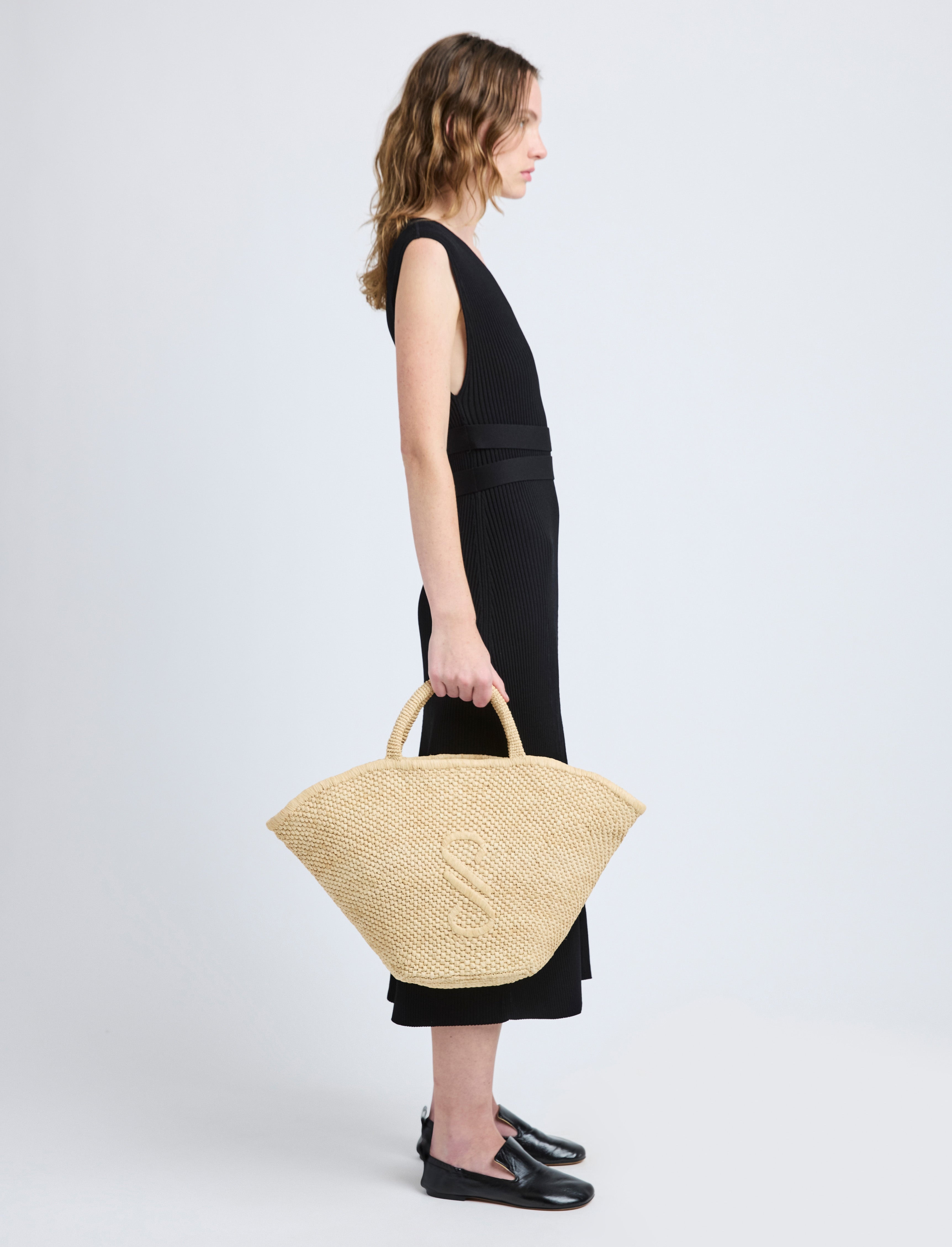 Large Chelsea Tote in Natural Raffia - 6
