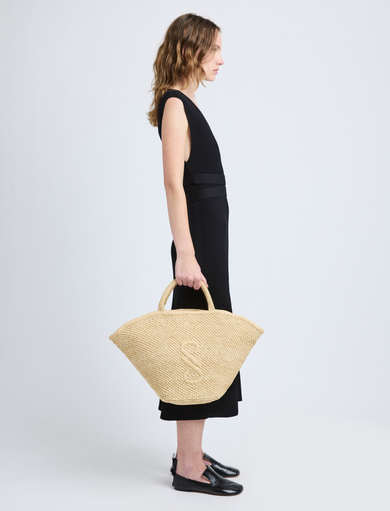 Large Chelsea Tote in Natural Raffia 6