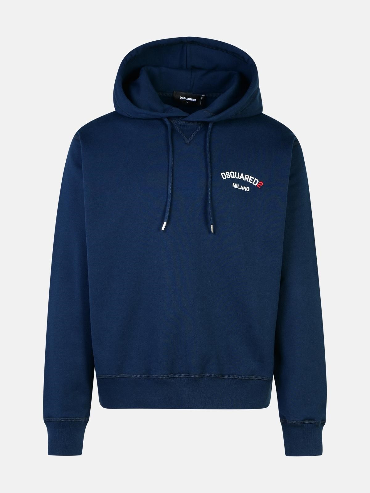 NAVY COTTON SWEATSHIRT - 1