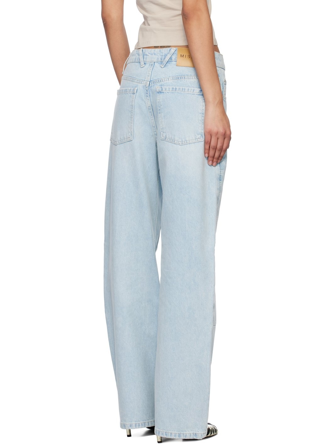 Blue Monogram Carpenter Jeans - 3