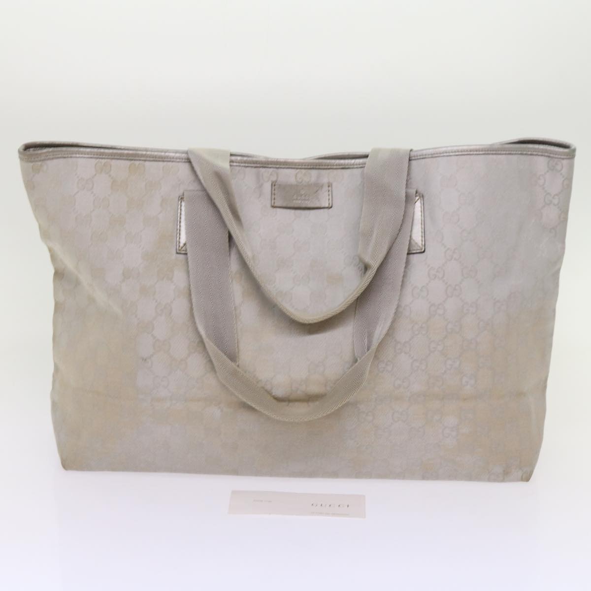 GUCCI GG Canvas Tote Bag Outlet Silver - 16