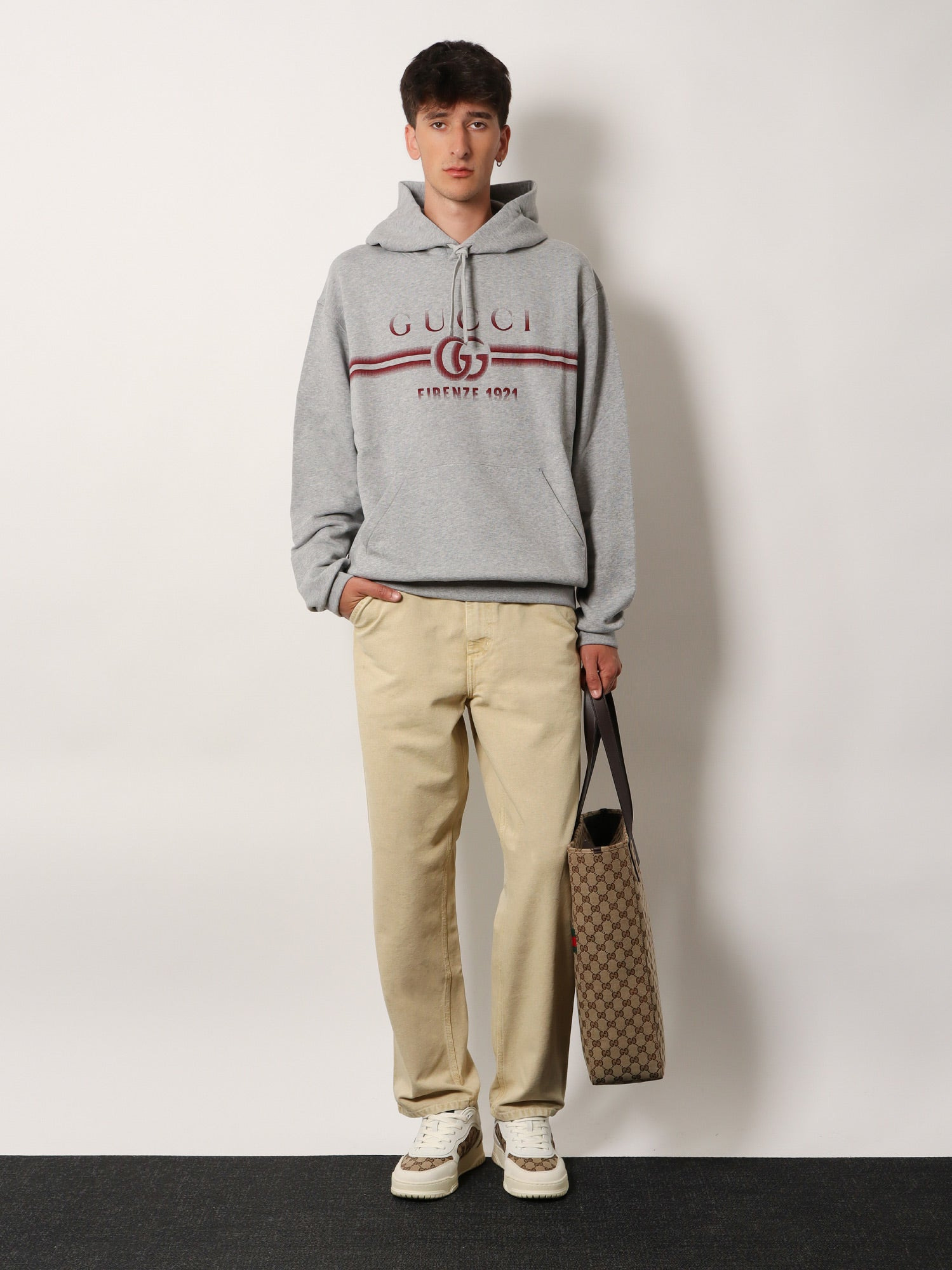 Gucci Men Cotton Jersey Hooded Sweatshirt - 2