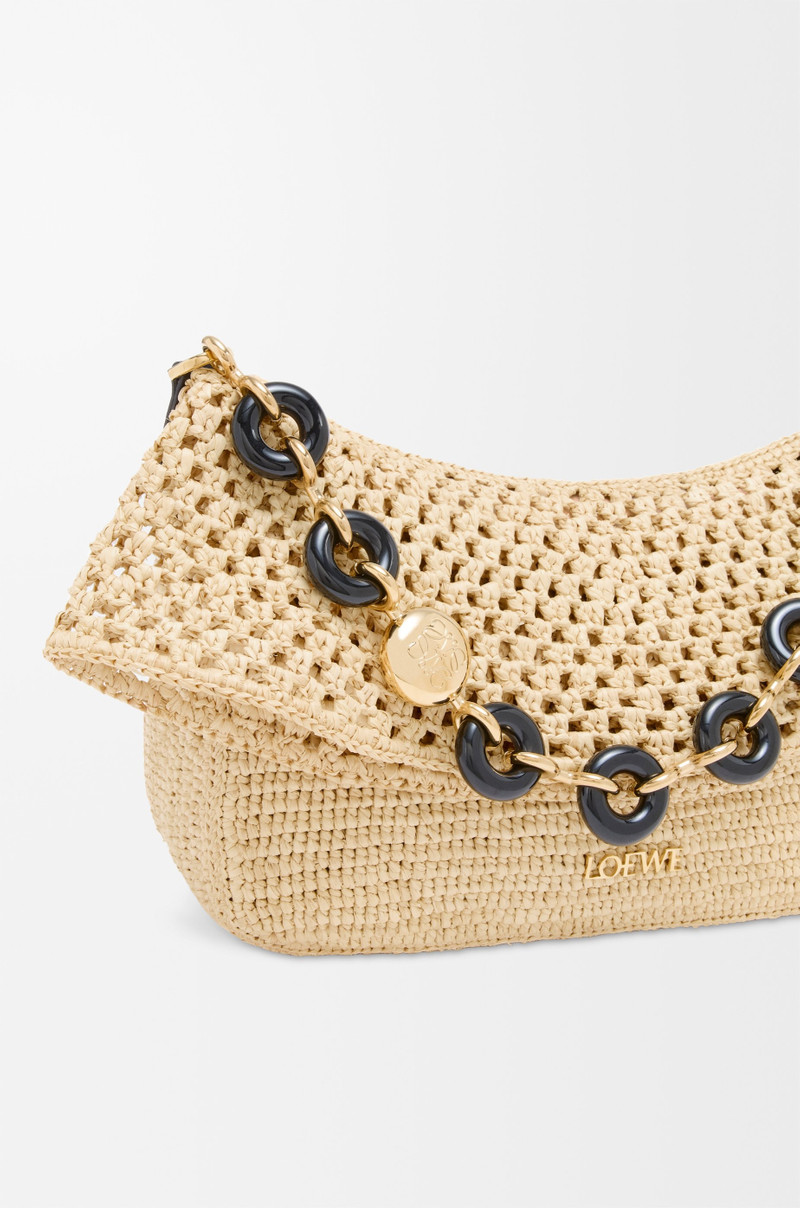 Medium Ola bag in raffia and calfskin 11