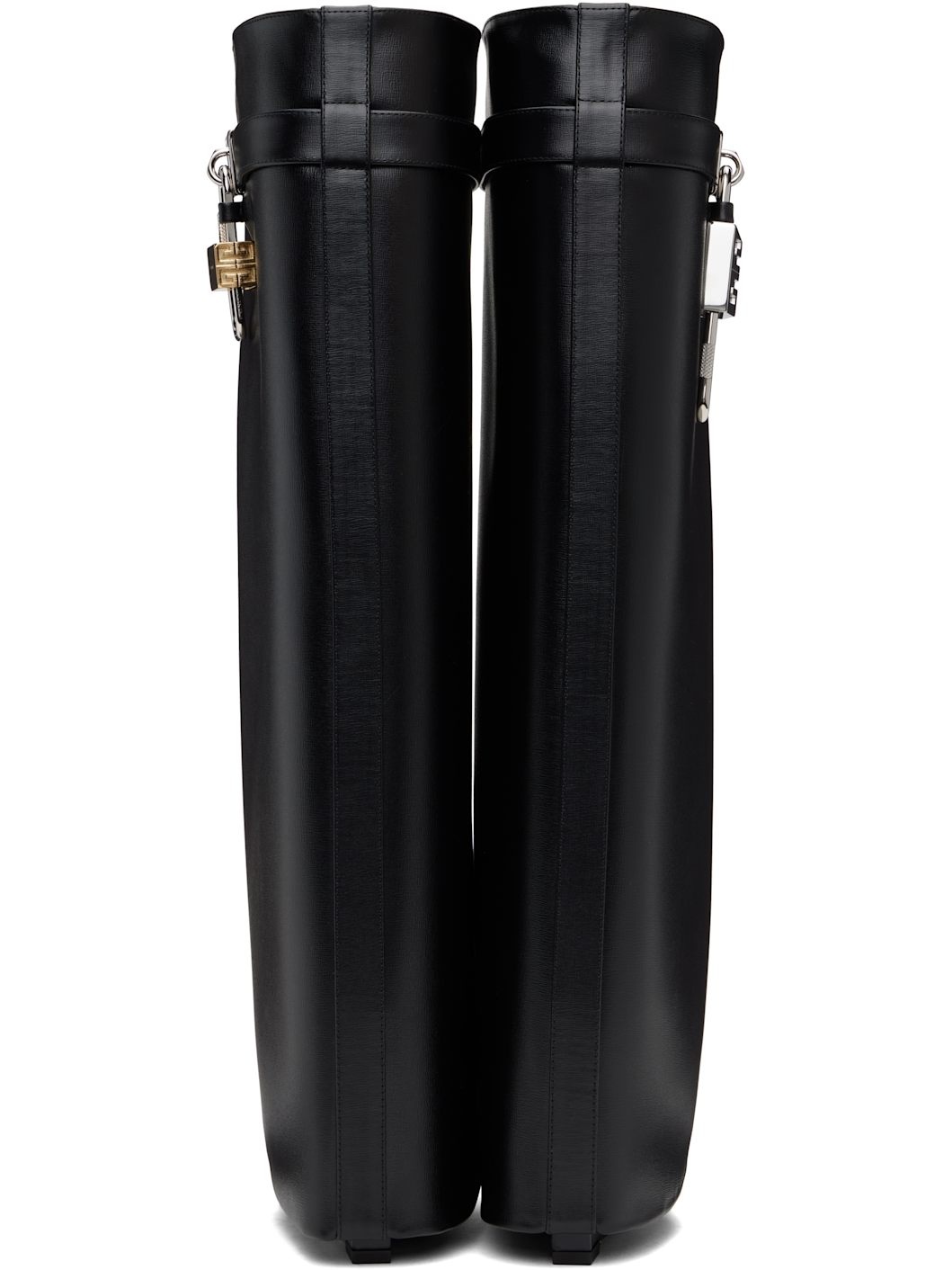 Black Shark Lock Tall Boots - 2