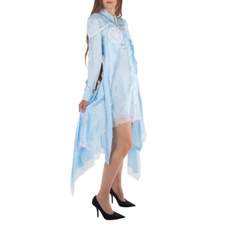 Burberry Crinkled Effect Long Sleeve Dress - 5