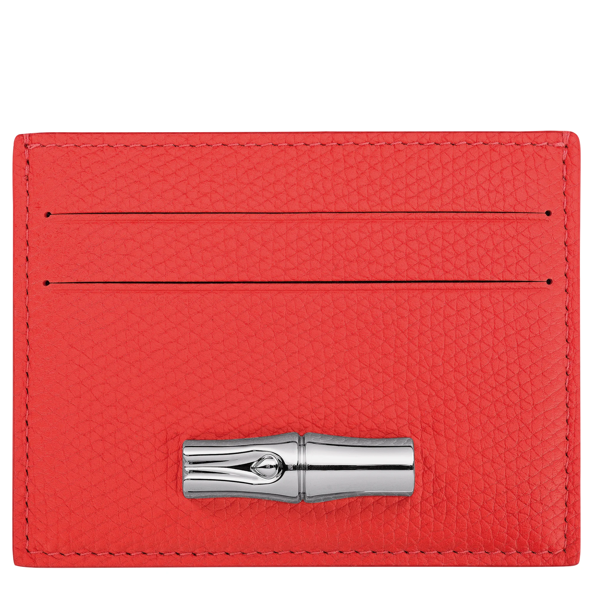 Le Roseau Card holder Vermilion - Leather - 1