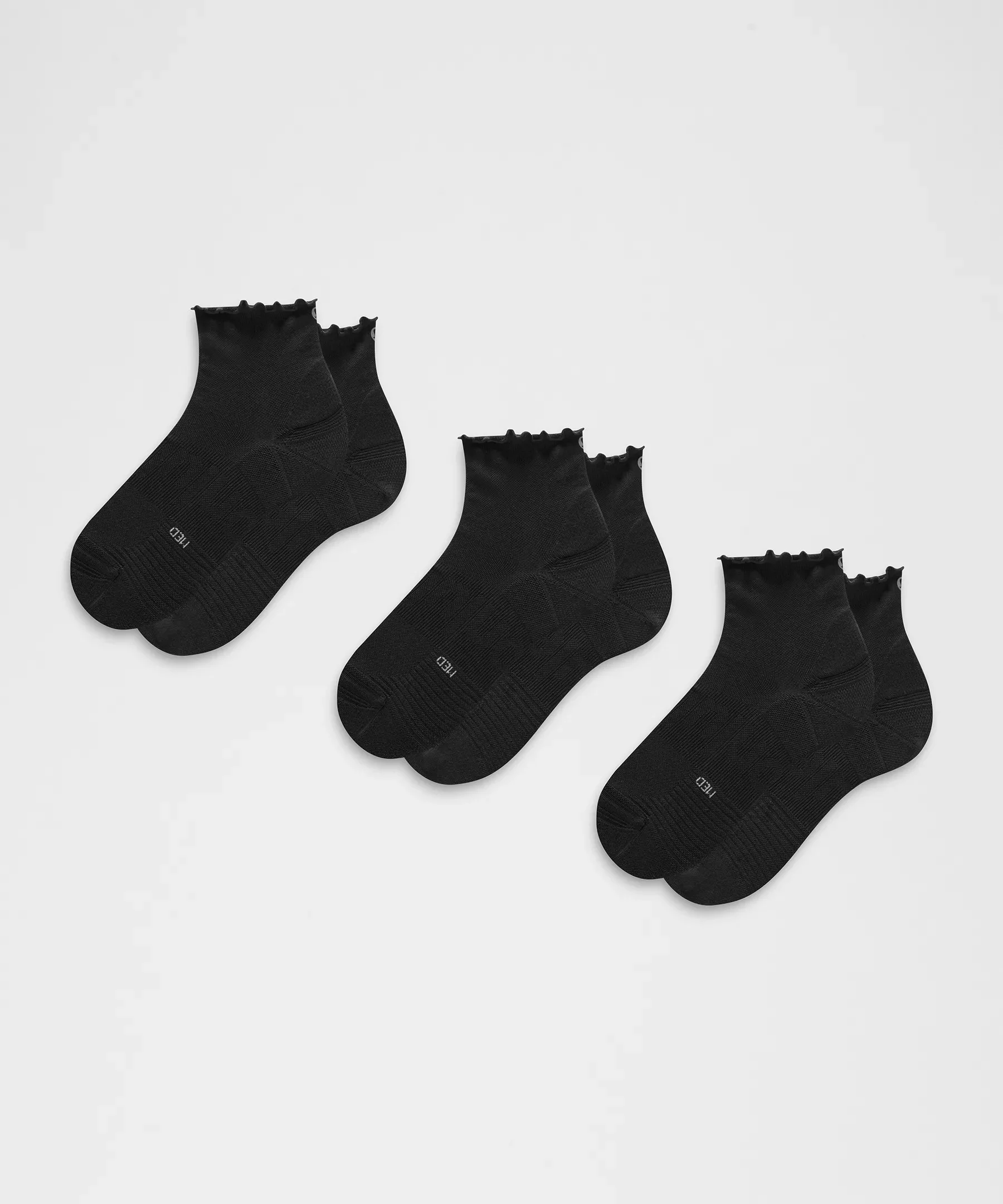 Unisex Power Stride Ankle Socks 3 Pack *Lettuce Edge - 1