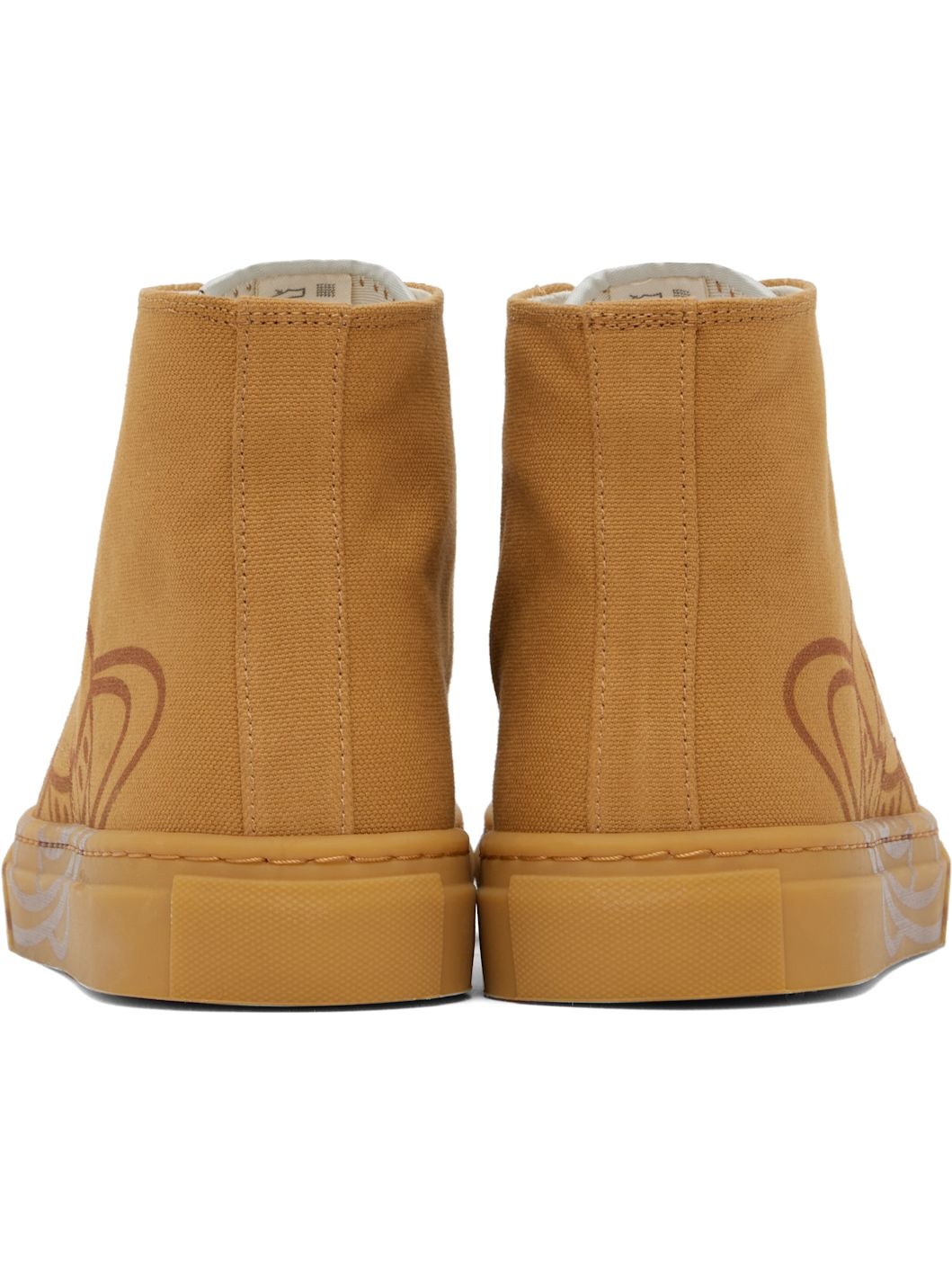 Tan High Top Canvas Plimsoll Sneakers - 2