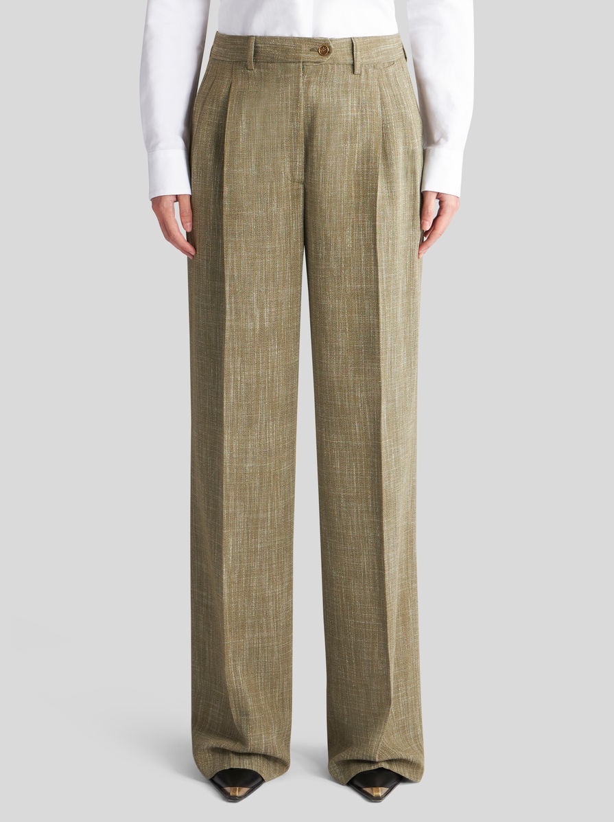 SLUB FABRIC TROUSERS - 3