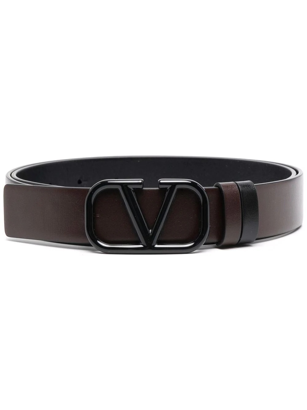 VLogo leather belt - 1