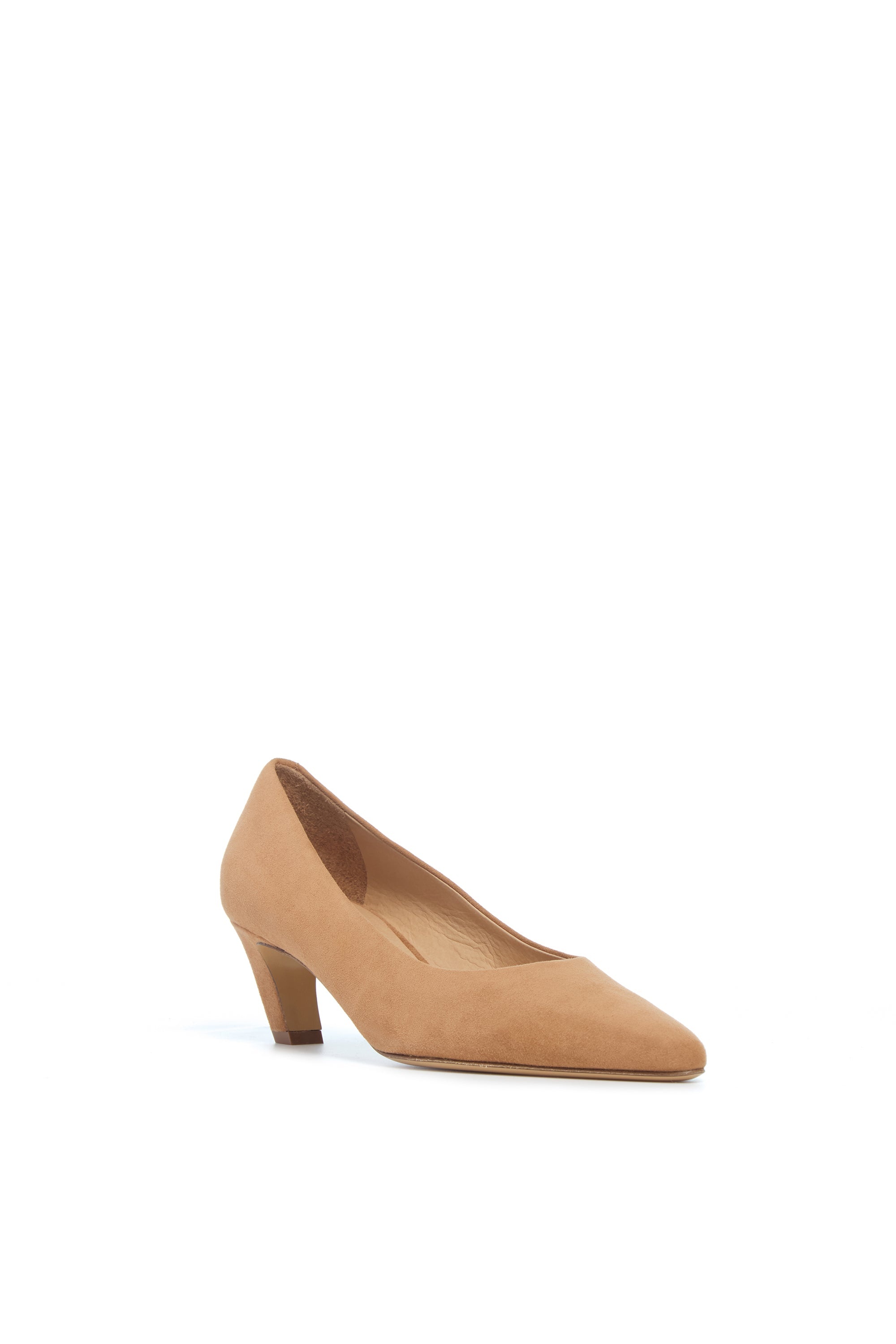 Peggy Pump in Dark Camel Suede - 2