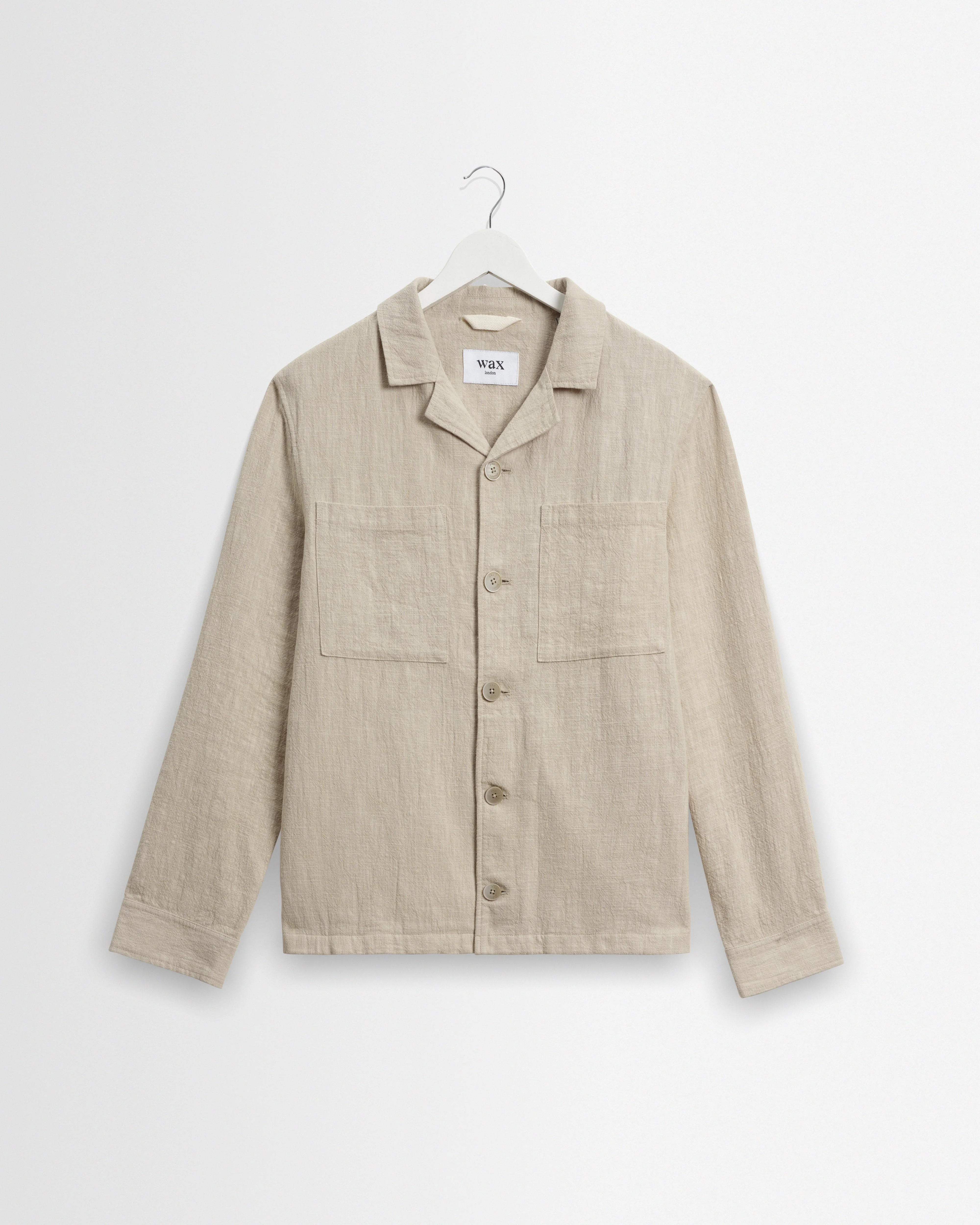 Aldred - Natural Linen-Cotton Revere Overshirt - 1