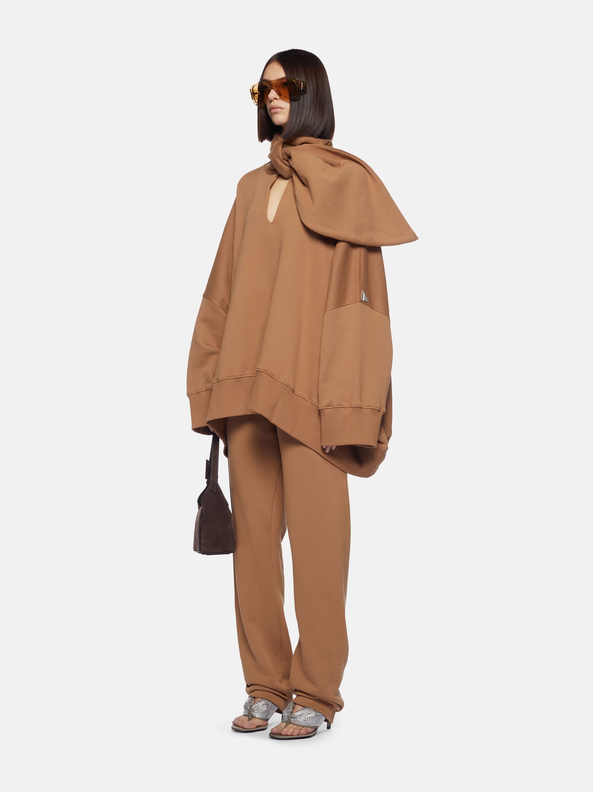 ''PENNY'' CAMEL LONG PANTS - 2