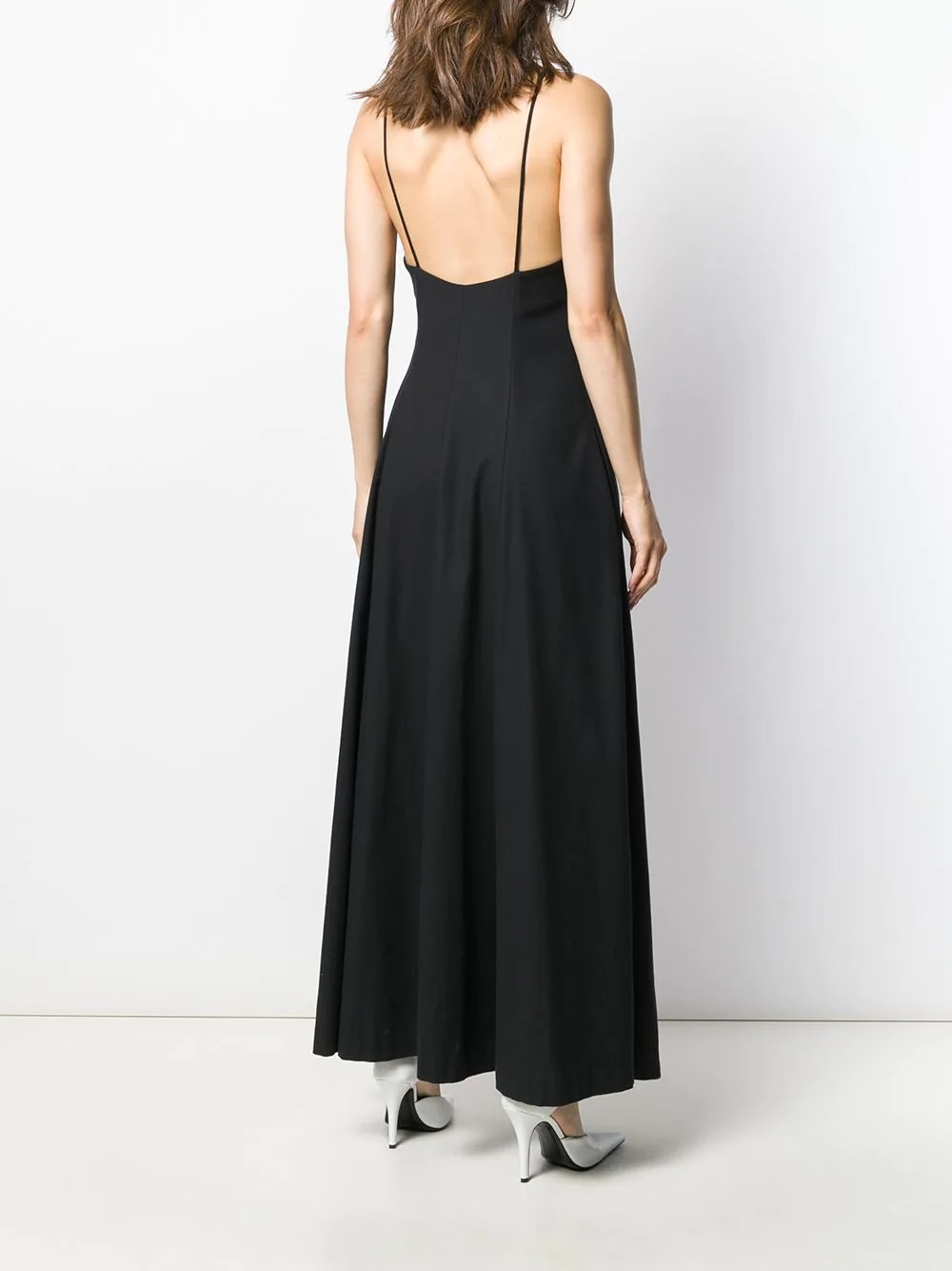 wide v-neck maxi dress - 4