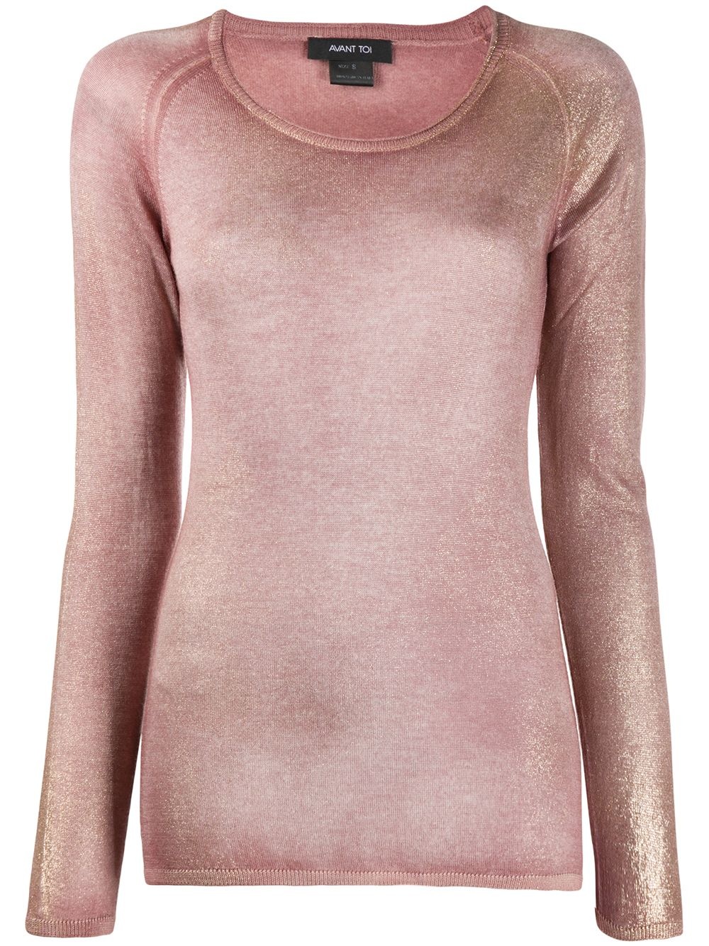 cashmere shimmer knit top - 1