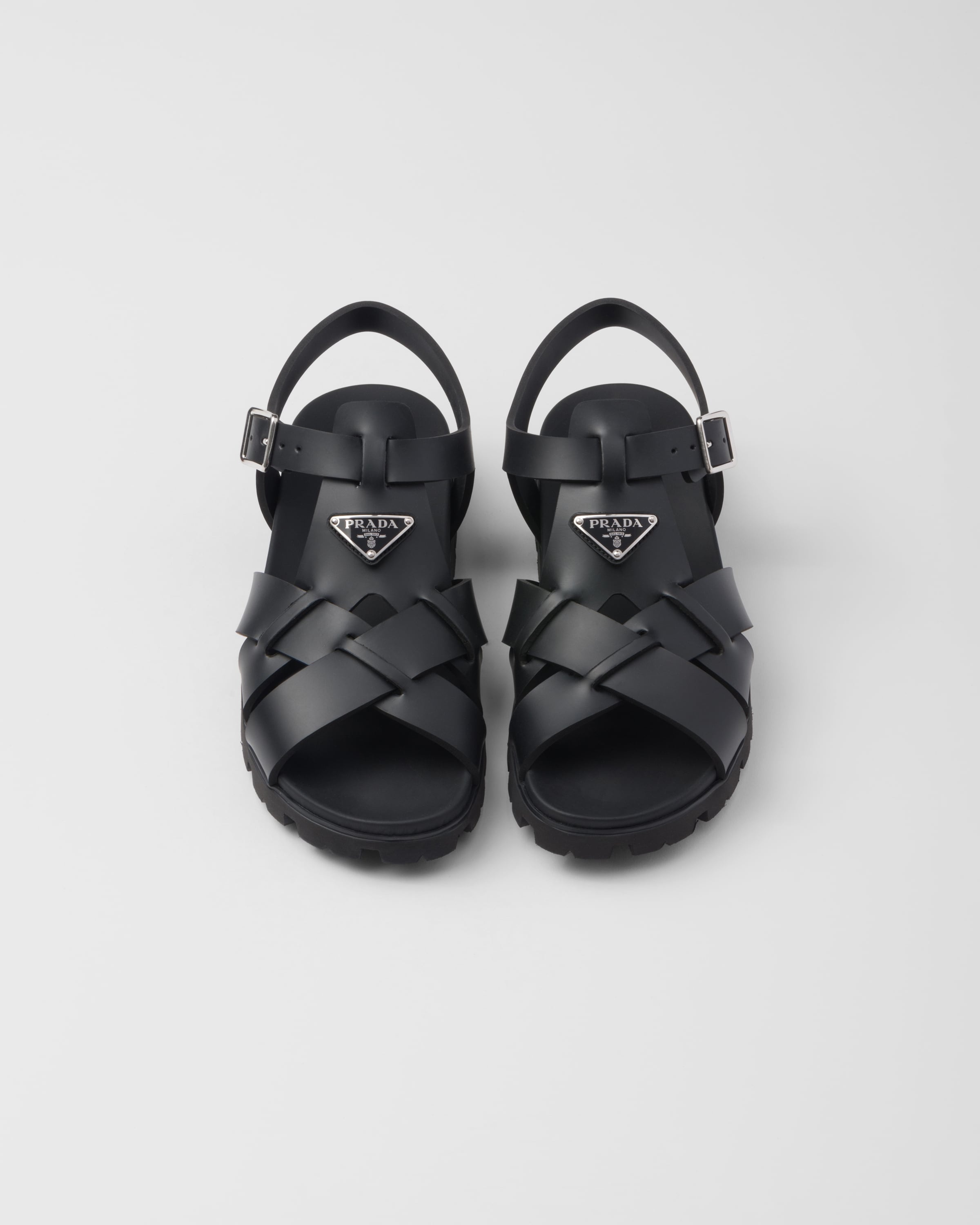 Crisscross rubber sandals - 4