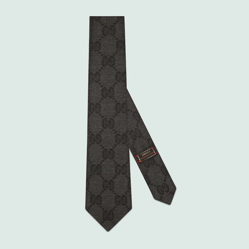 GG wool jacquard tie 1