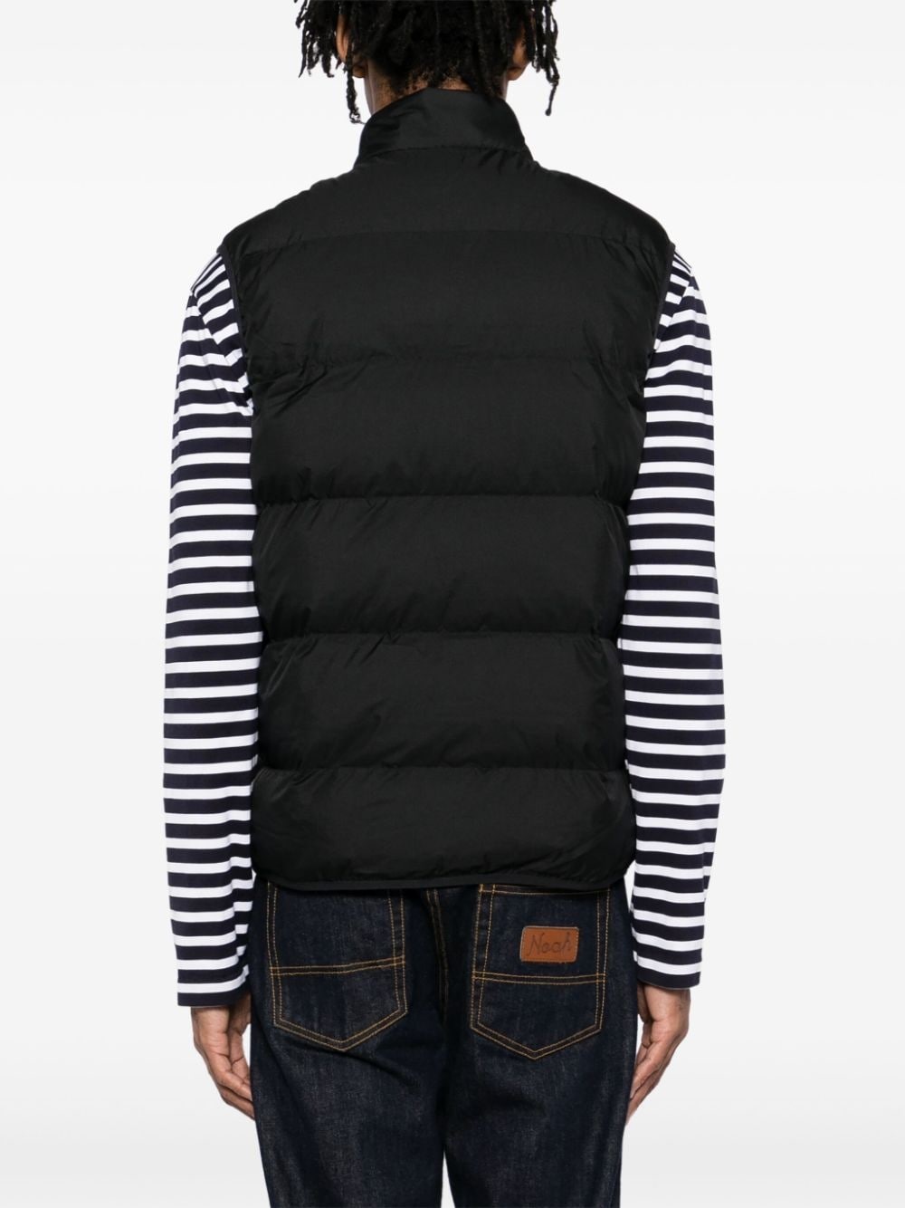 logo-embroidered padded jacket - 4