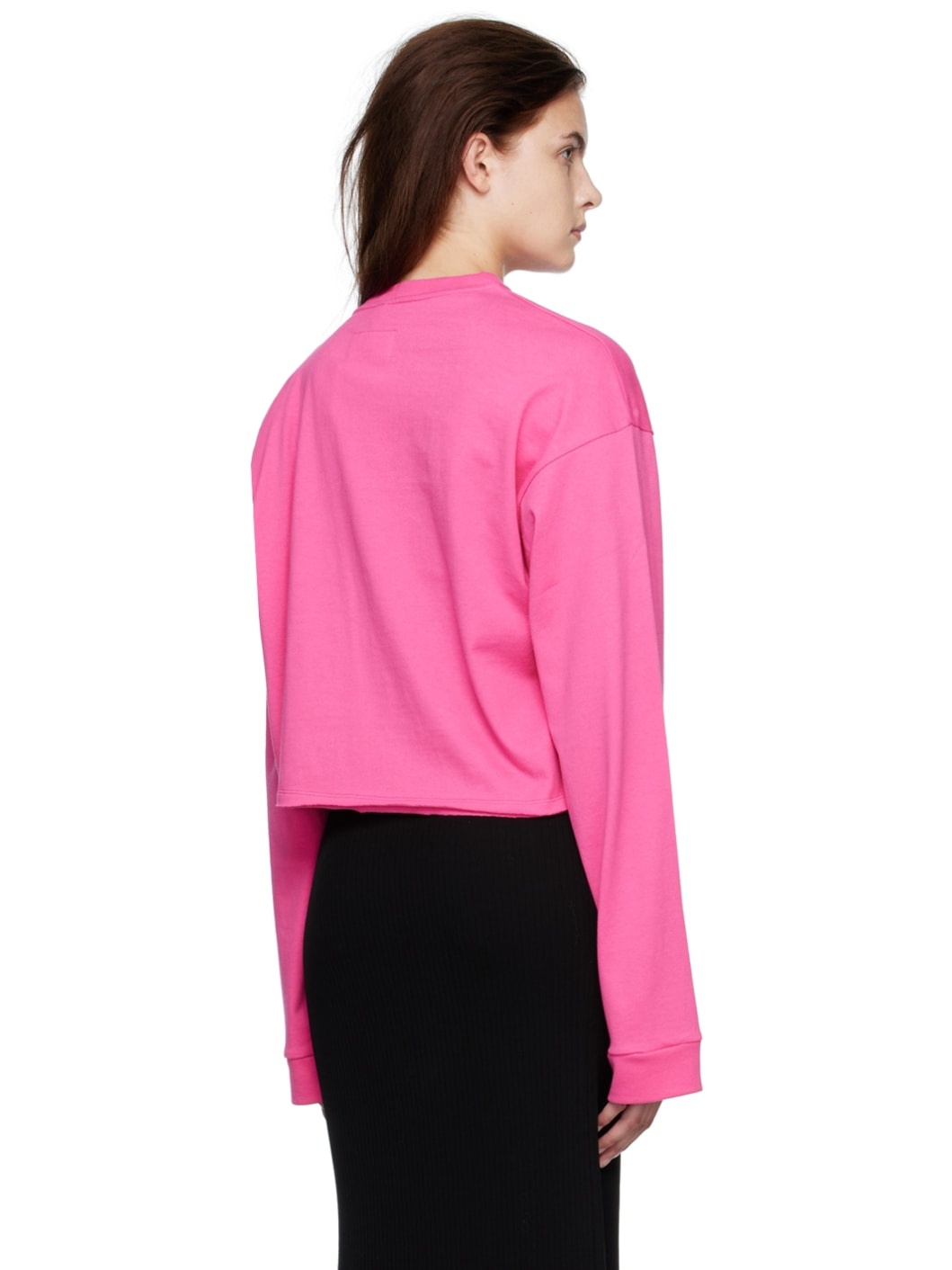 doublet Pink Off-Shoulder Long Sleeve T-Shirt | ssense