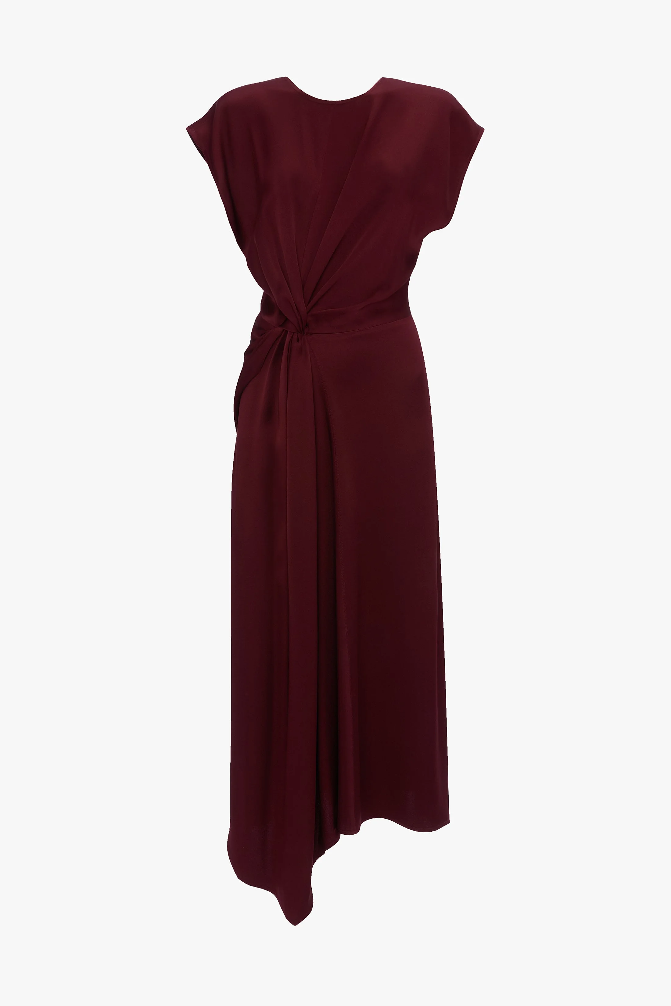 Aria Midi Dress In Burgundy - 1