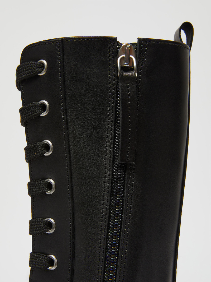 TANA Leather lace-up combat boots 5