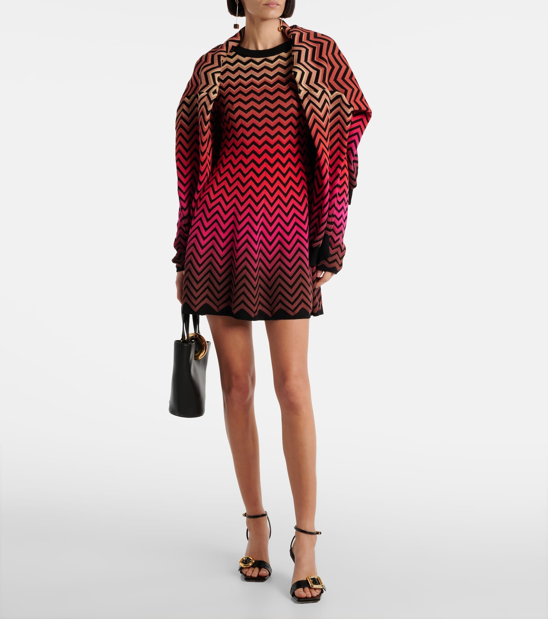 Zig Zag ombré cotton-blend minidress - 2