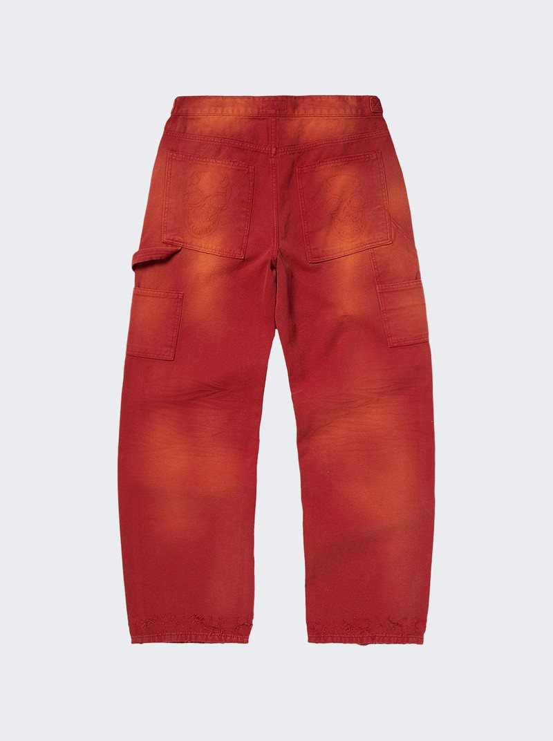 Thug Club Two Tone Washed Pants Red outlook