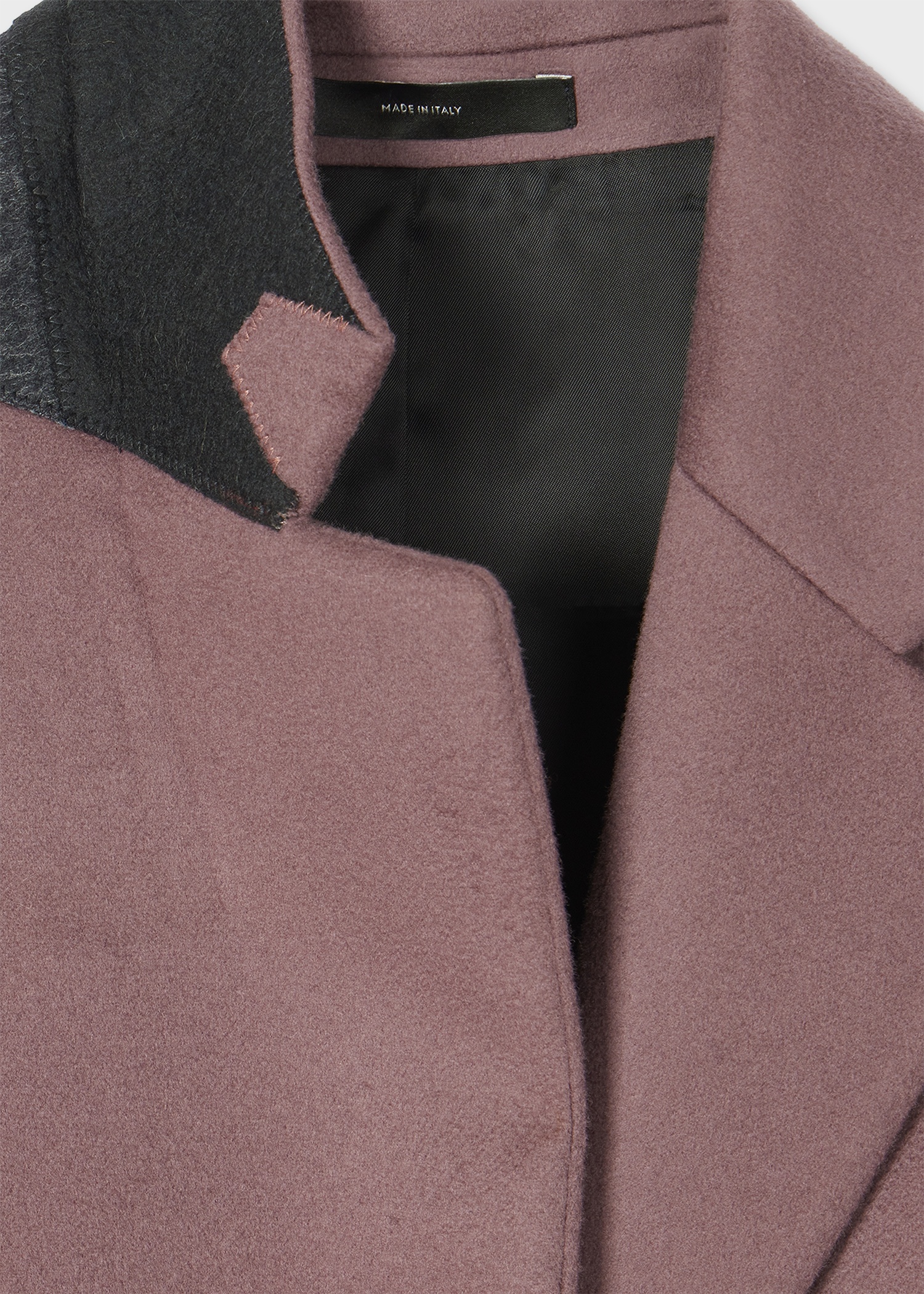 Women's Mauve Wool-Cashmere Epsom Coat - 4