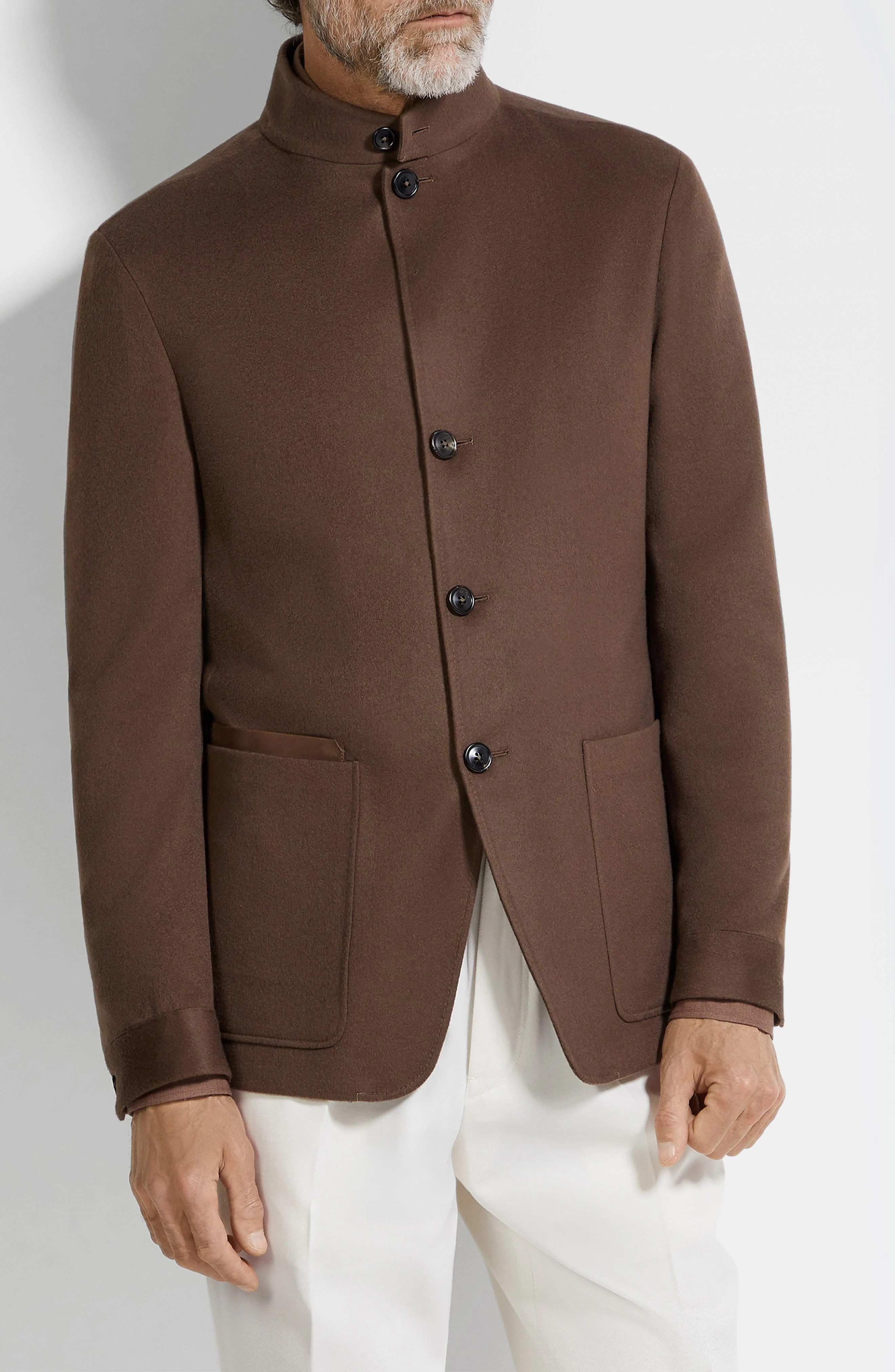ZEGNA Oasi Cashmere Il Conte Jacket in Brown at Nordstrom - 1