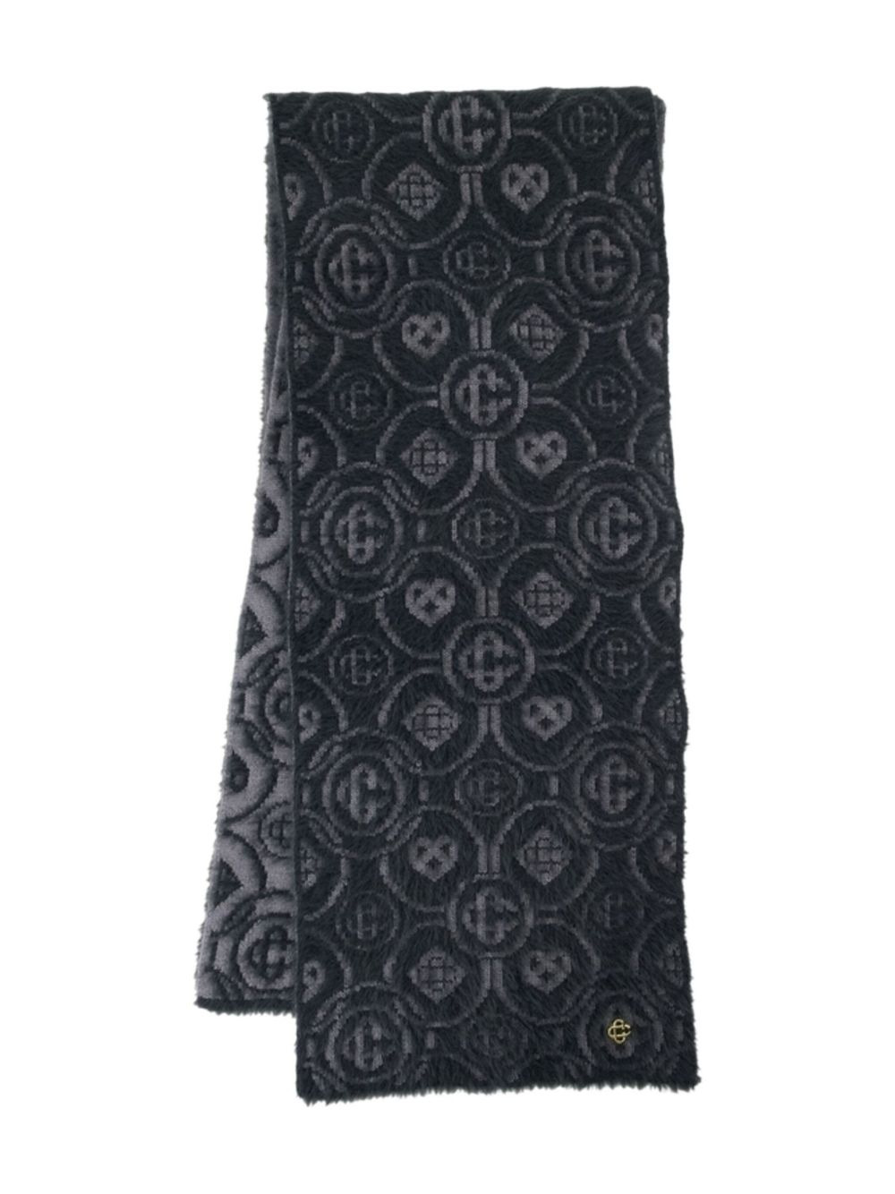 monogram-pattern scarf - 2