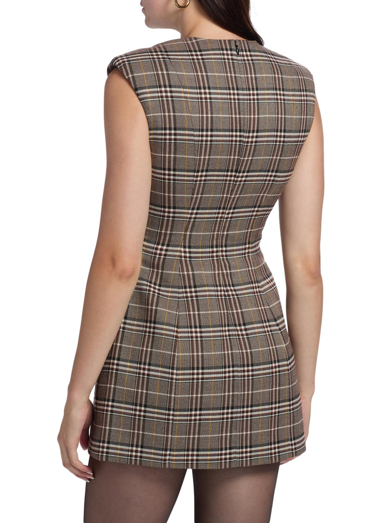 Women's Wolverton Plaid Minidress - Brown Multi 5