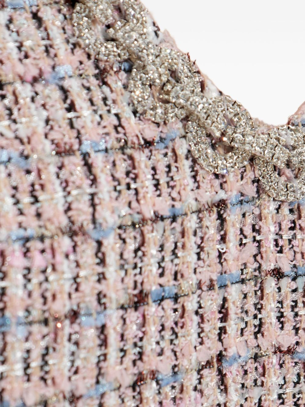 embellished fur-trimmed dress - 5