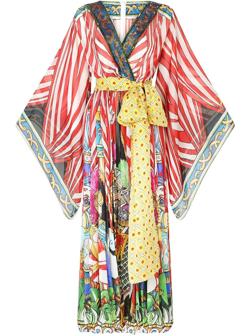 motif-print silk jumpsuit 1