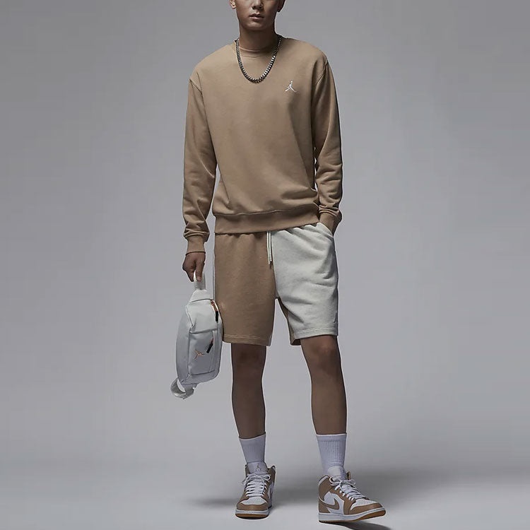 Air Jordan Essentials Logo Sweaters 'Khaki White' FQ1865-200 - 3