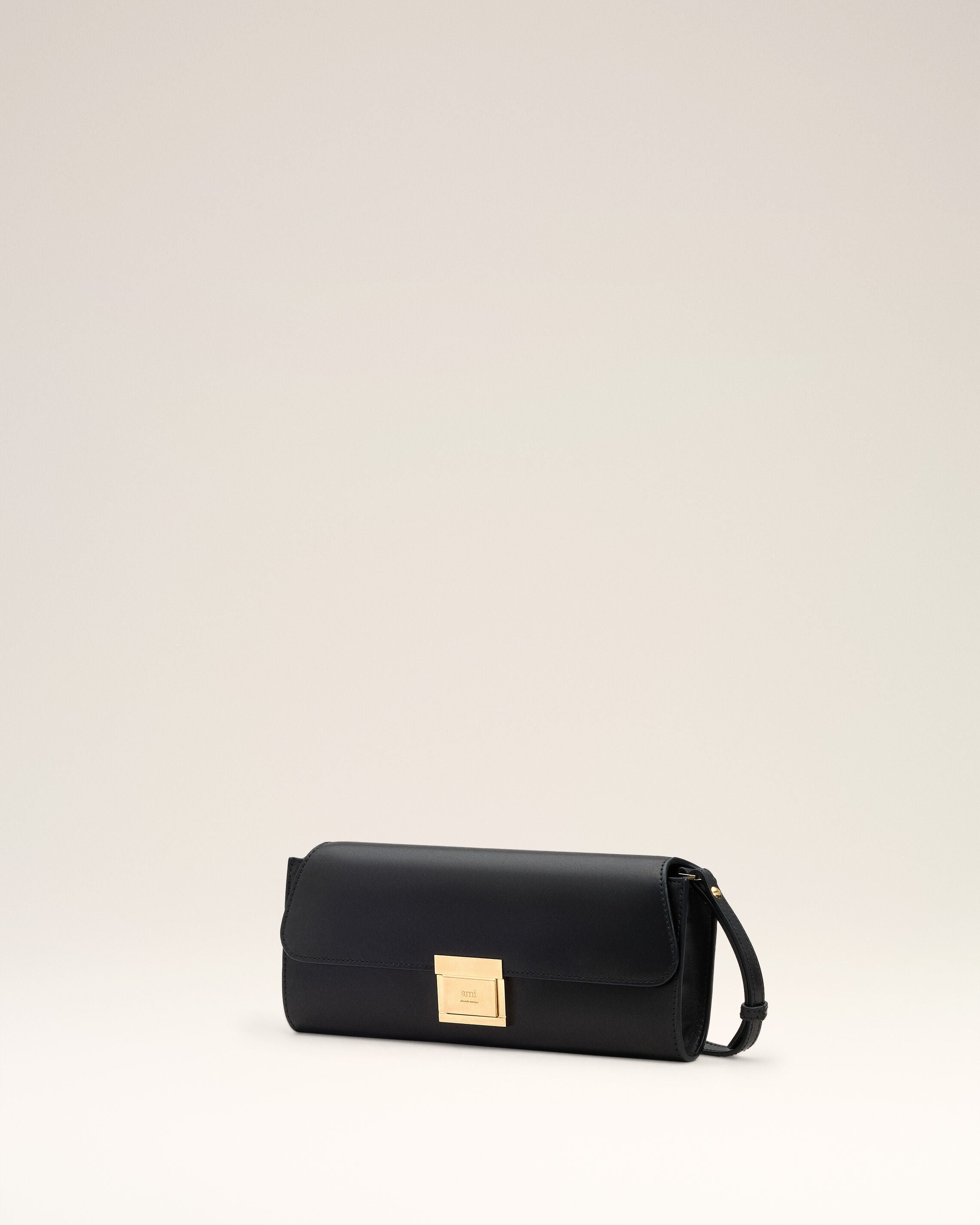 BLACK SMOOTH LEATHER MIMI POUCH - 3