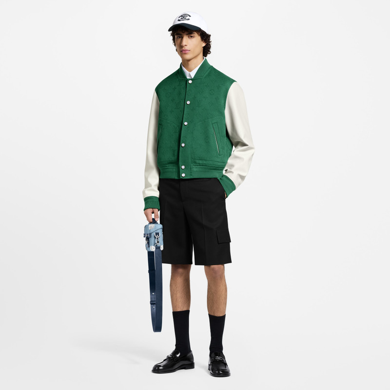 Louis Vuitton Leather Mix Monogram Varsity Jacket outlook