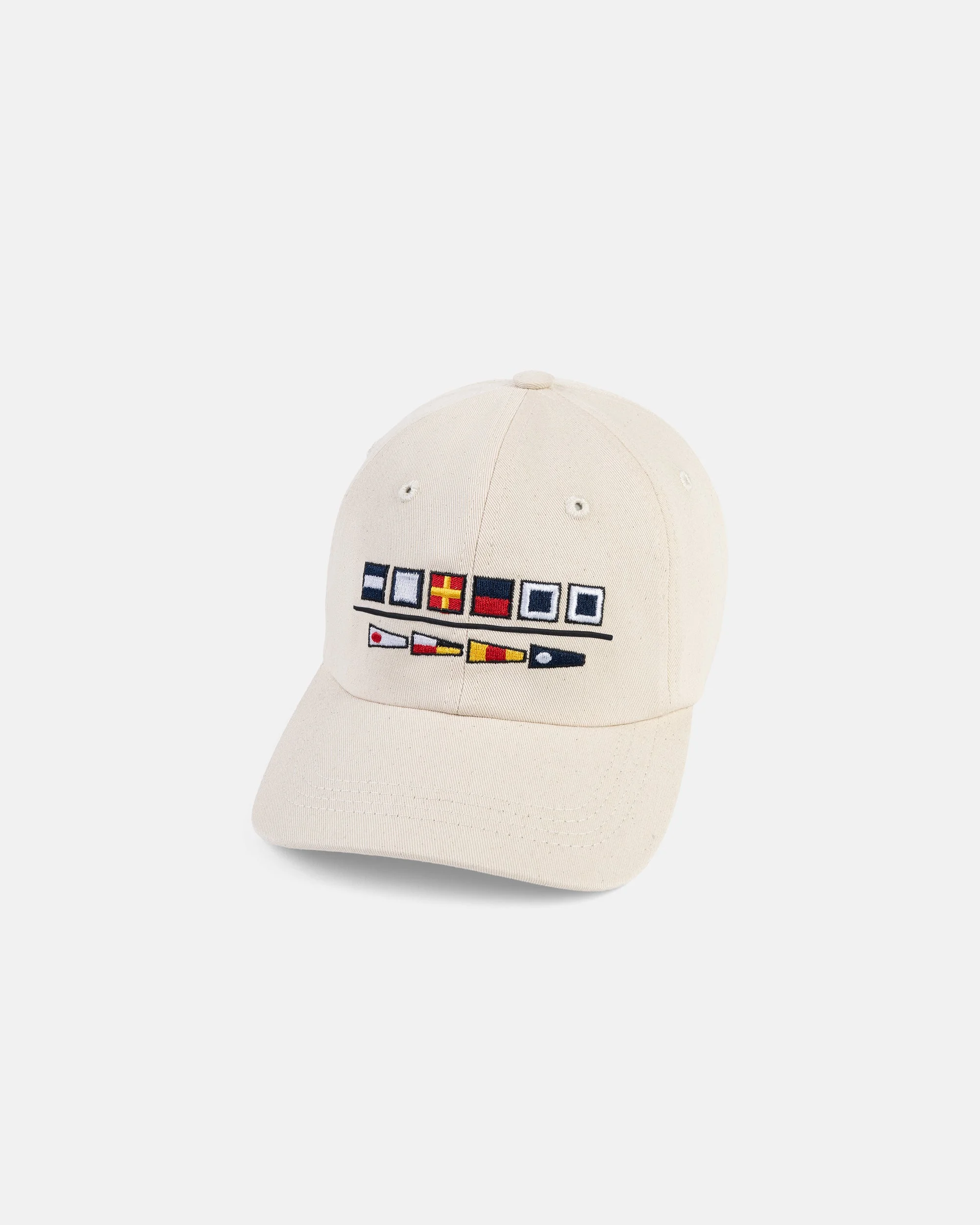 MADE-IN-USA J. PRESS NAUTICAL FLAGS DAD HAT - 1