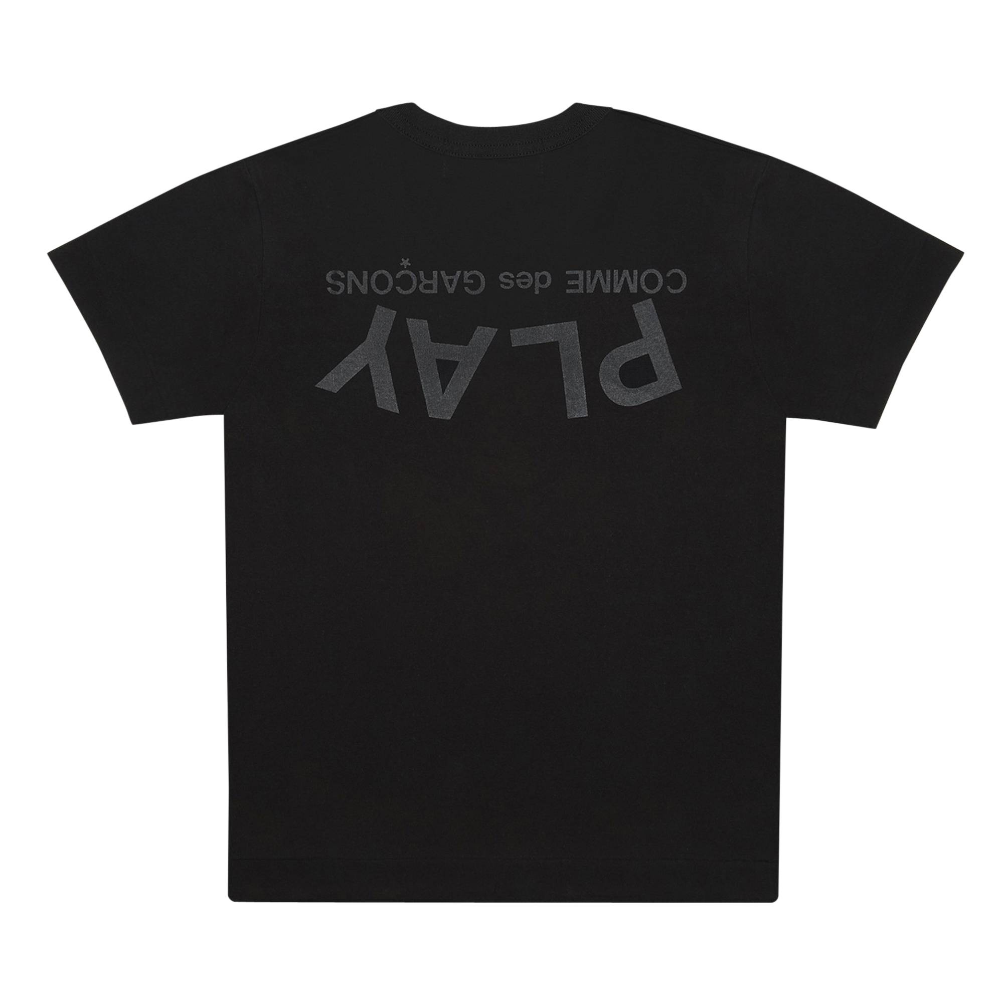 Comme des Garçons PLAY Logo Text T-Shirt 'Black' - 2